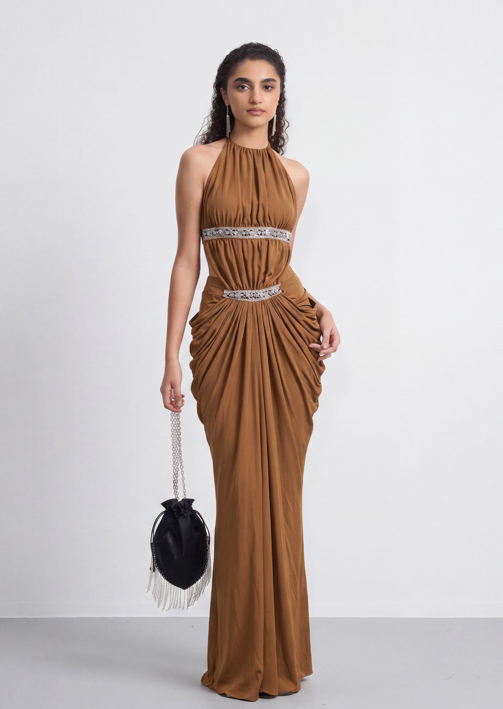 Therapy Cut-Out Draped Maxi Dress