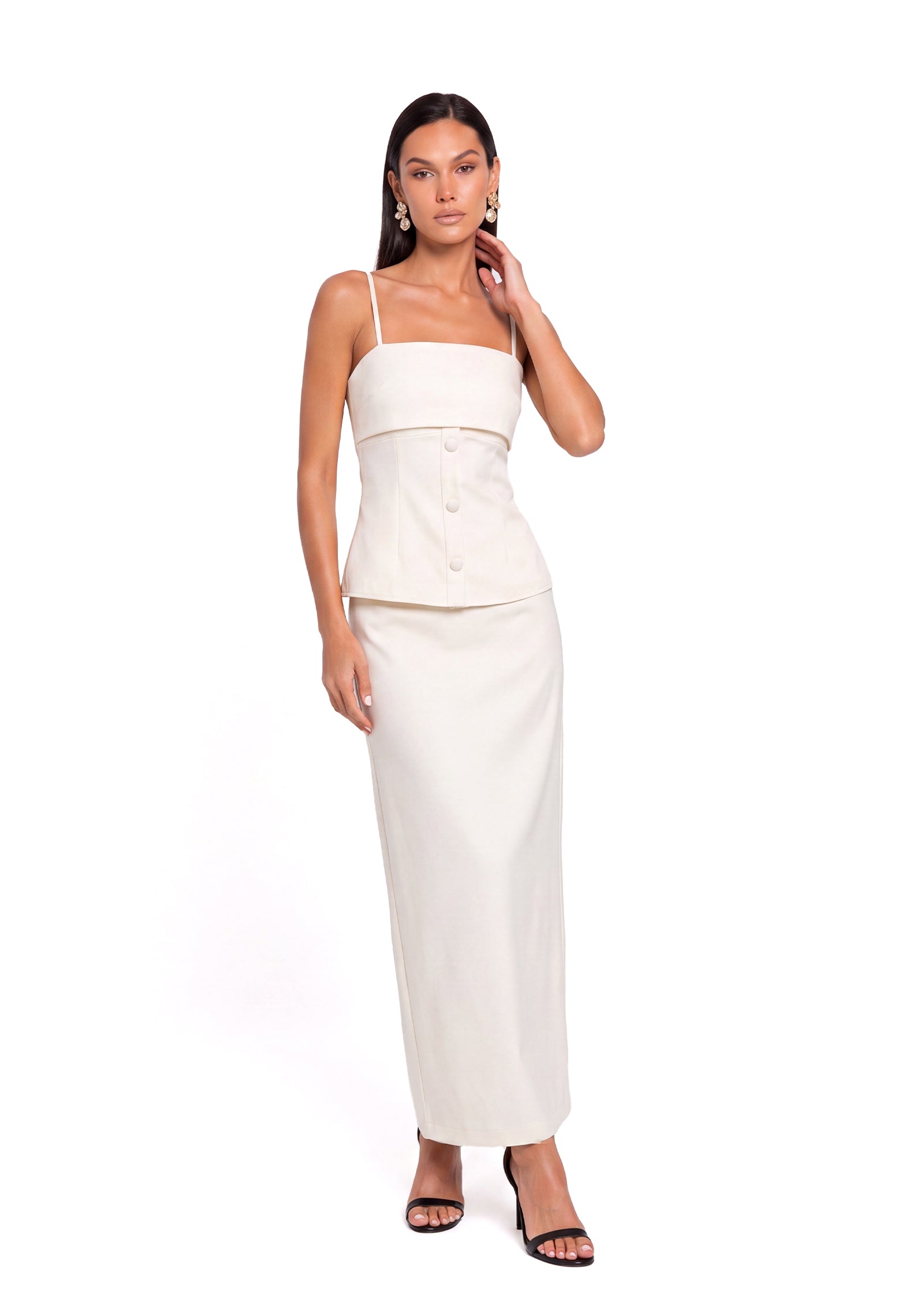 Ladonna Satin Sleeveless Maxi Dress