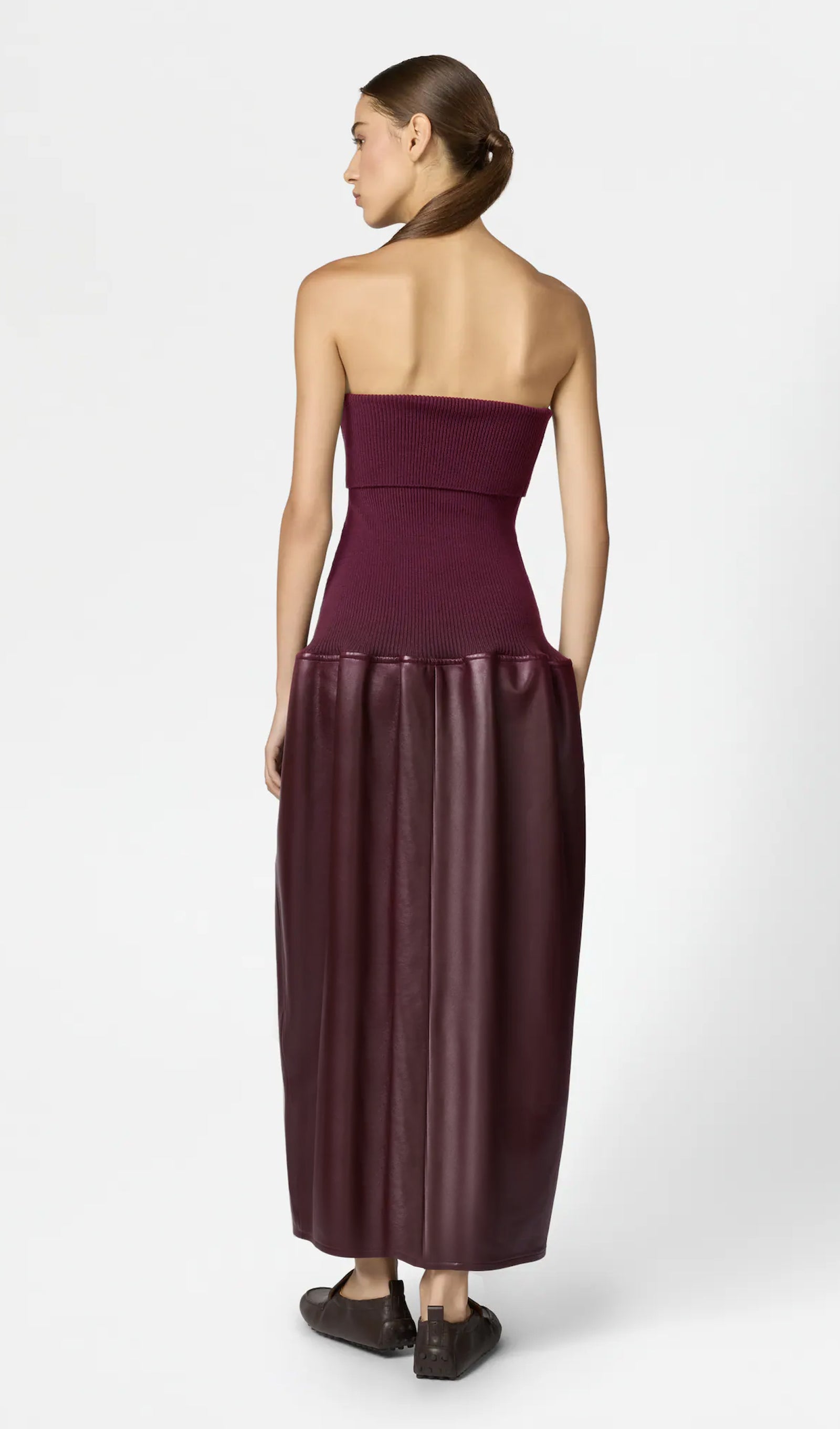 Midikleid in A-Linie mit Blumenmuster und Laternenärmeln