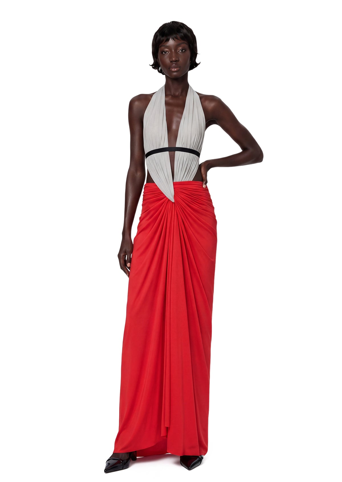 Zareb Halter Neck Backless Maxi Dress