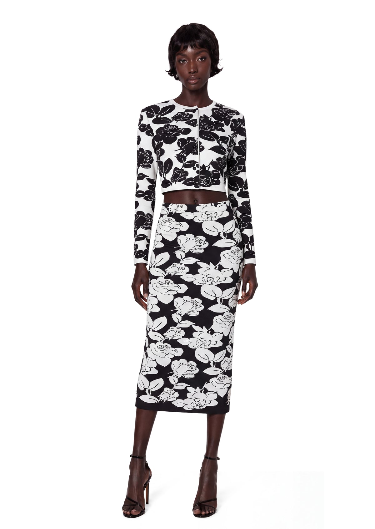Yahaira Long Sleeved Top & Skirt Printed Knit Set