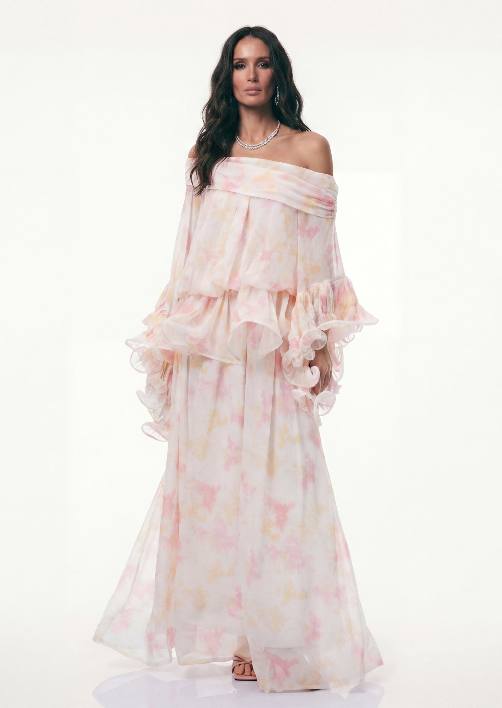Patbo Floral Print Ruffled Maxi Dress