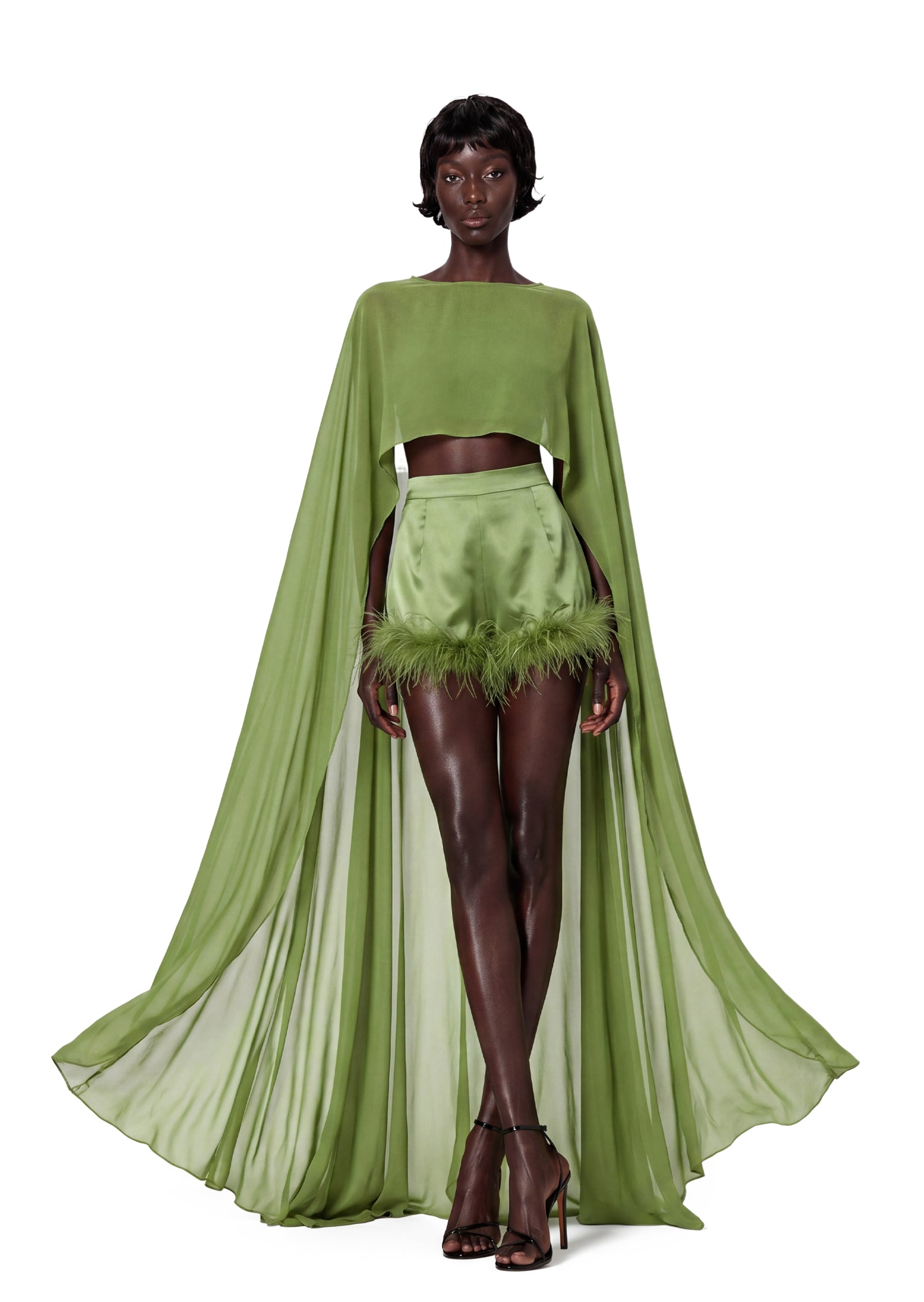 Lehua Long Shawl Strapless Skirt Set