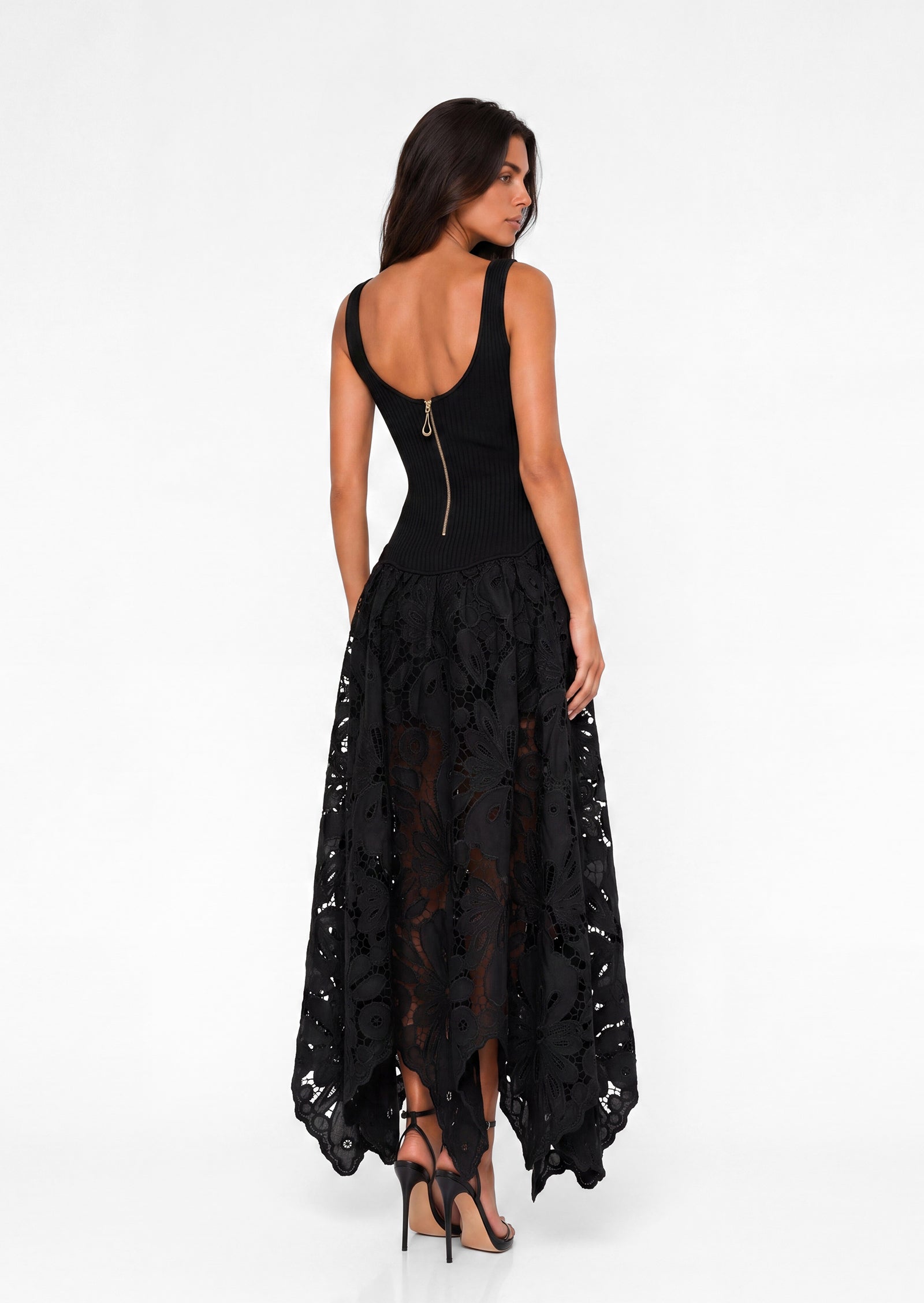 Abetzi Knit Midi Dress In Black