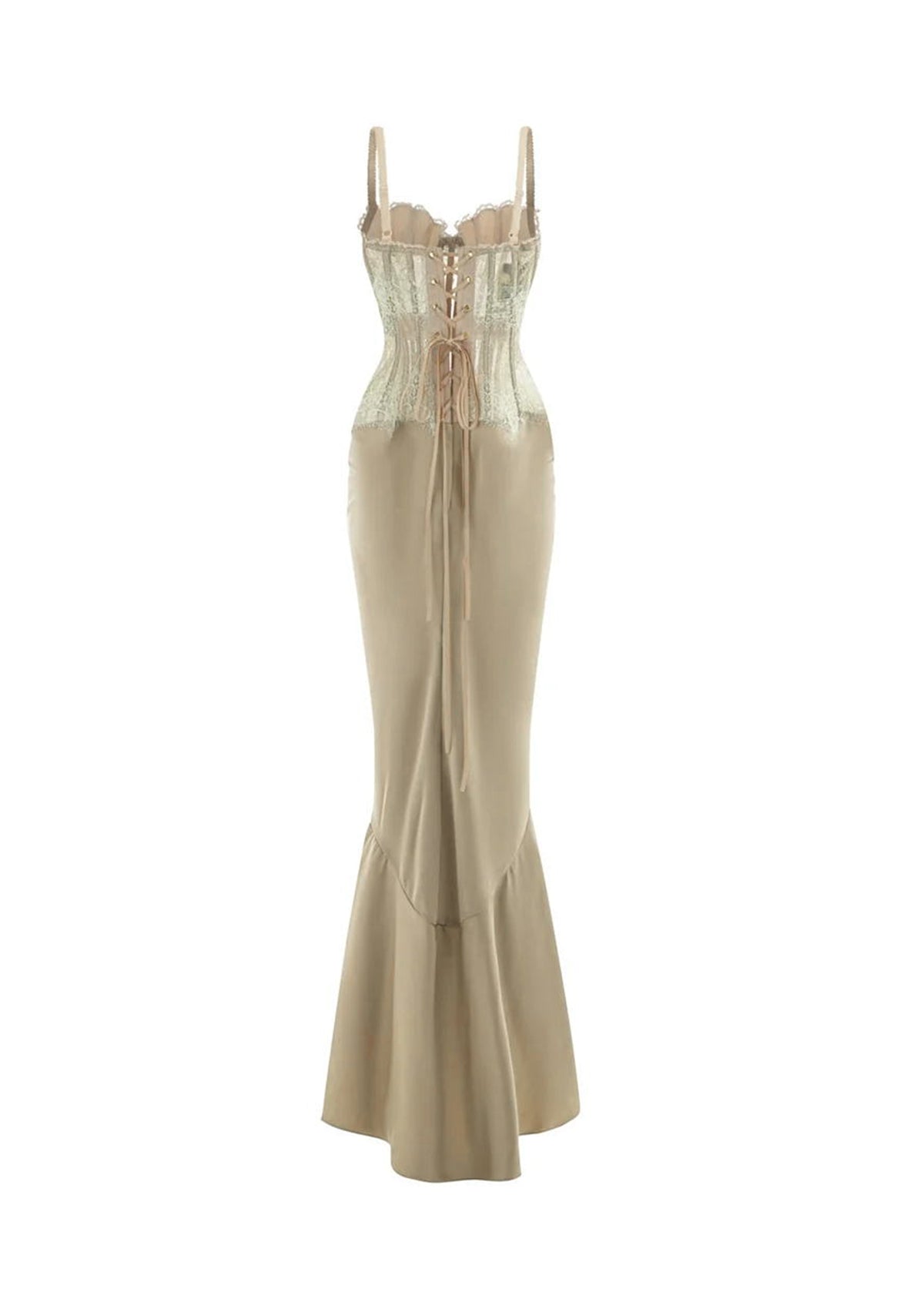 Kaif Lace Satin Maxi Dress
