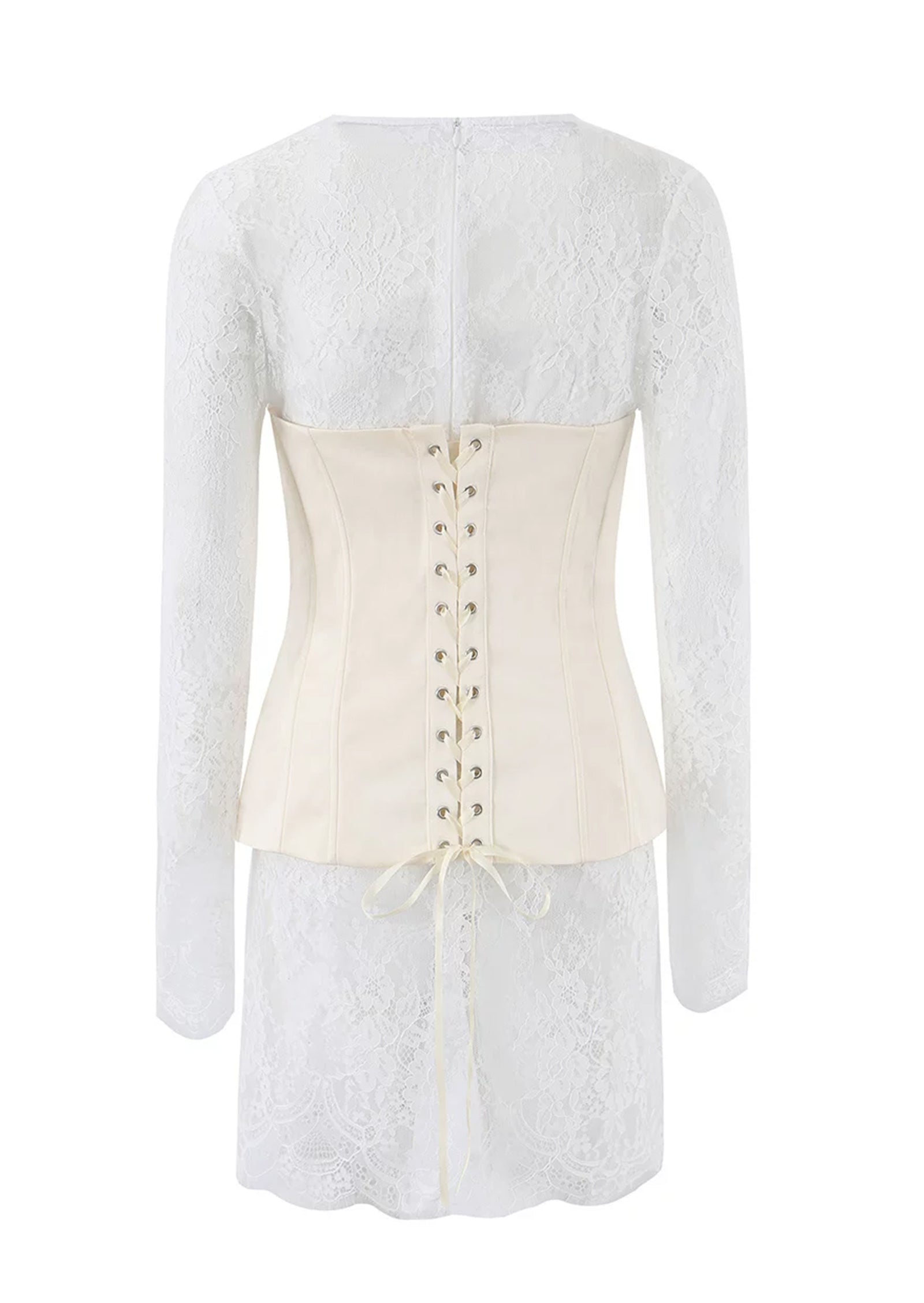 Angelina Lace Mini Dress With Corset