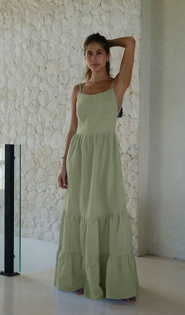 Oralie Solid Maxi Dress