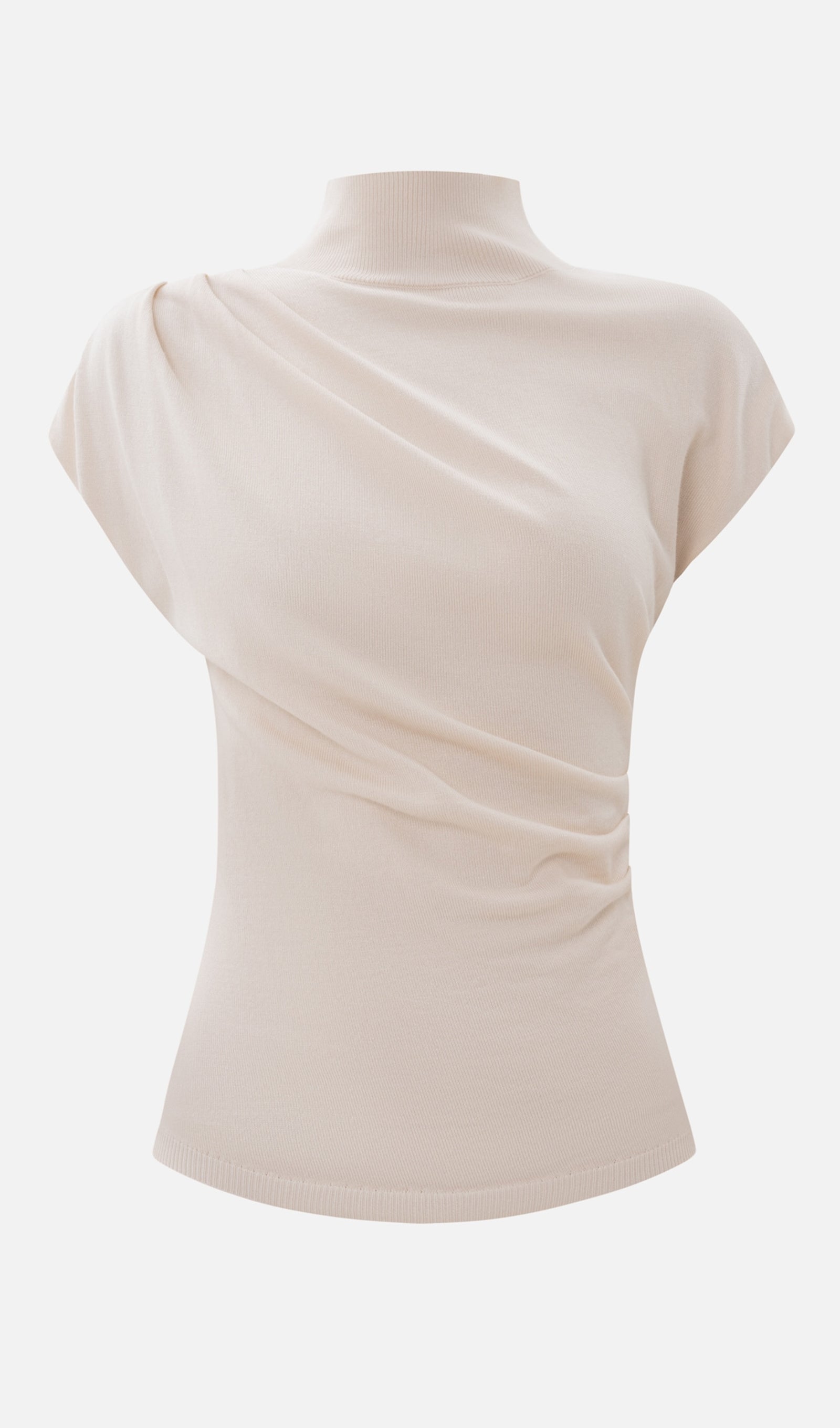 Sleeveless Knitted With Pleats Top