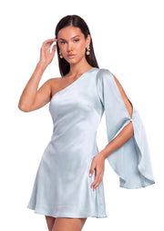 Midikleid in A-Linie mit Blumenmuster und Laternenärmeln