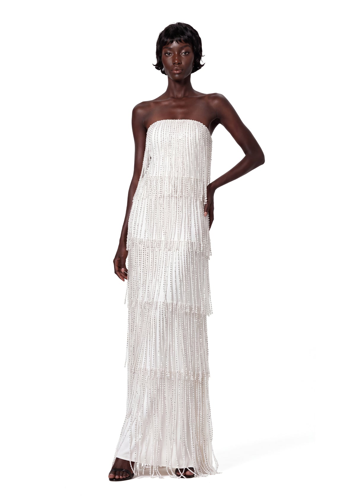 Gabi Beaded Strapless Maxi Dress