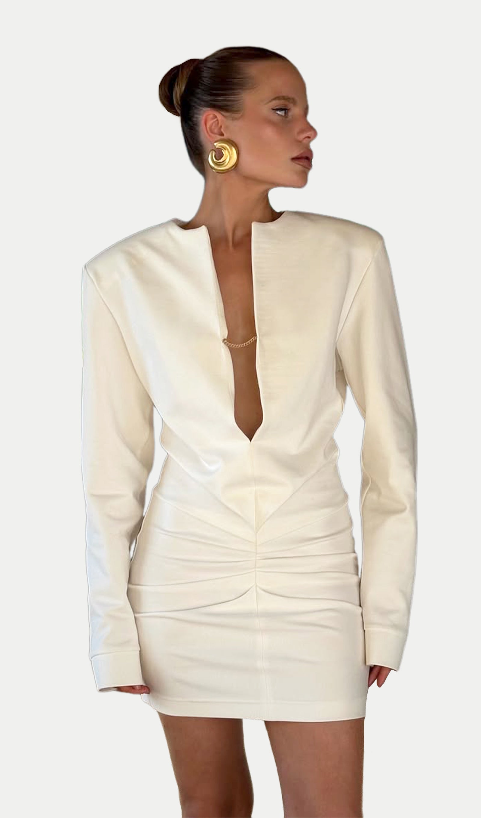 Midikleid in A-Linie mit Blumenmuster und Laternenärmeln