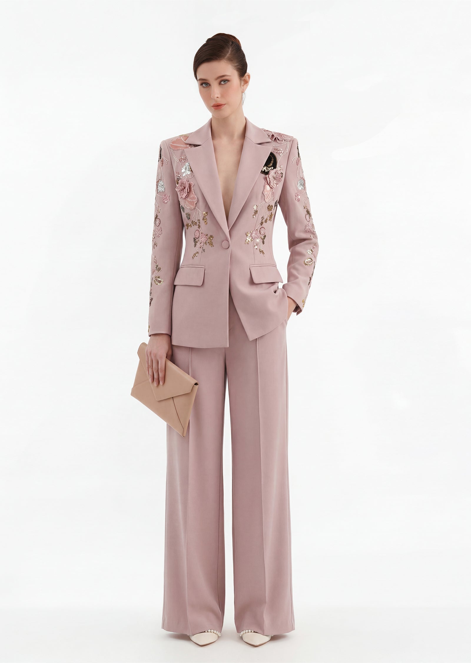 فستان قصير بقميص مزين بدانتيل صناعي 