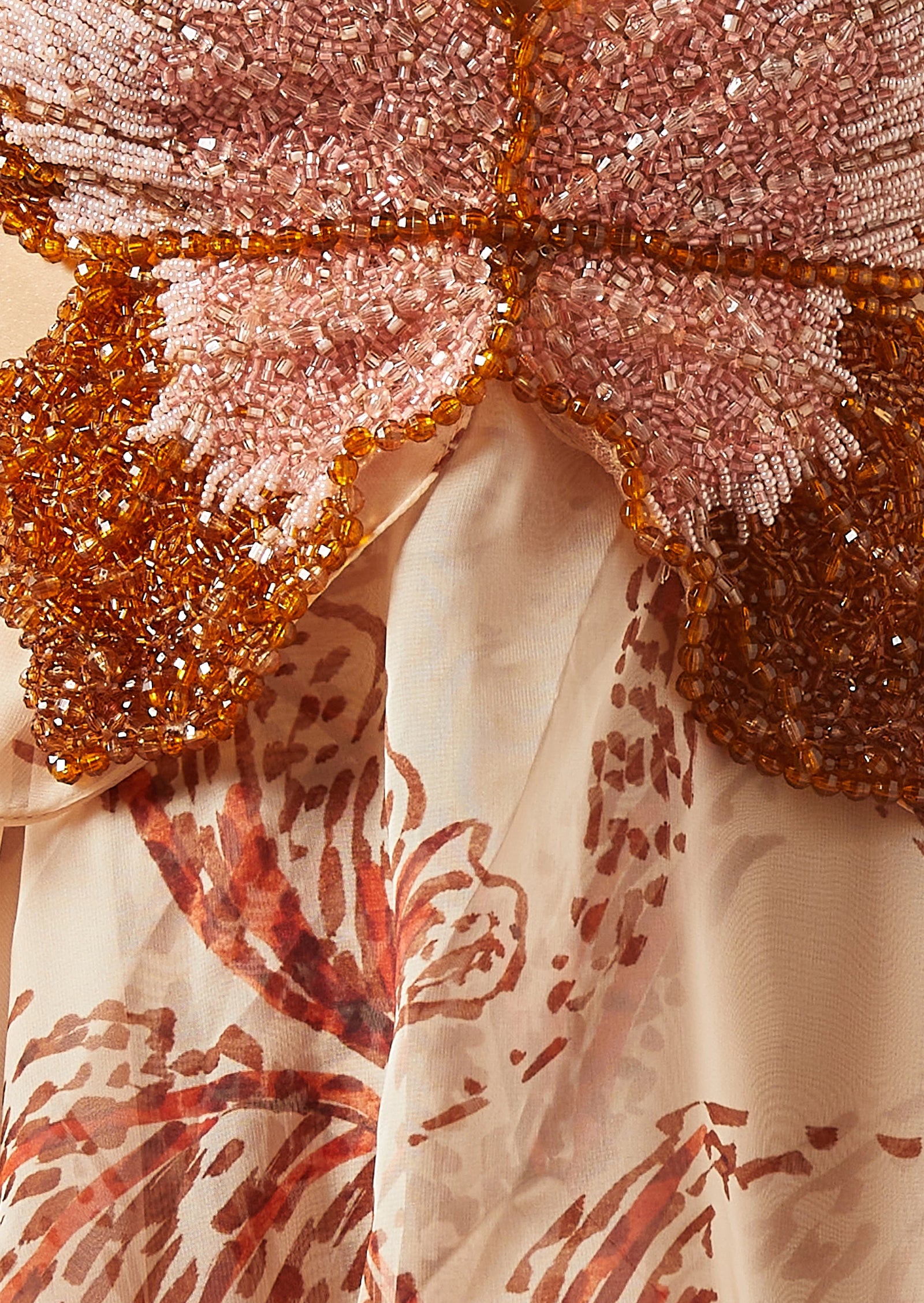 Midikleid in A-Linie mit Blumenmuster und Laternenärmeln