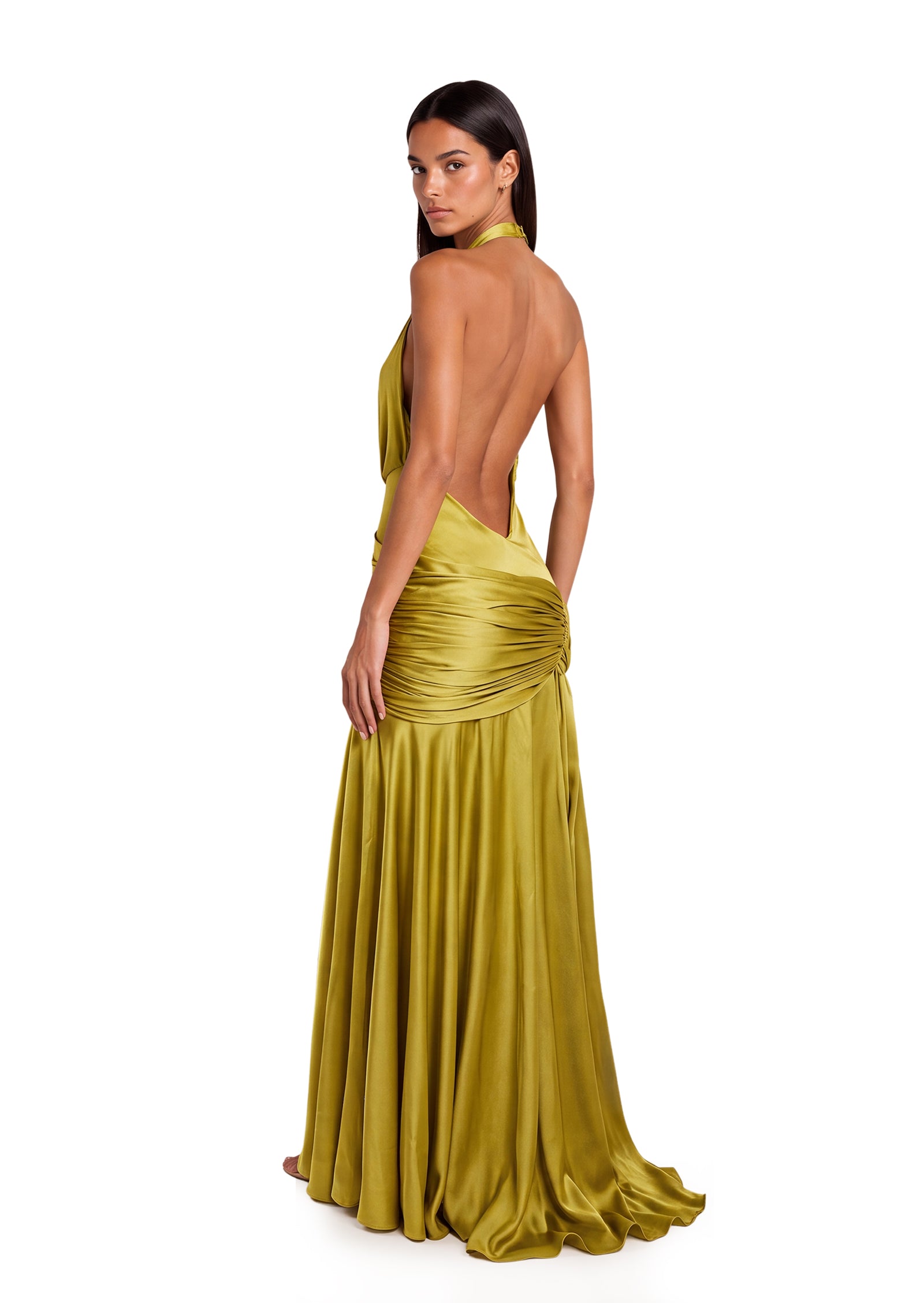 Midikleid in A-Linie mit Blumenmuster und Laternenärmeln