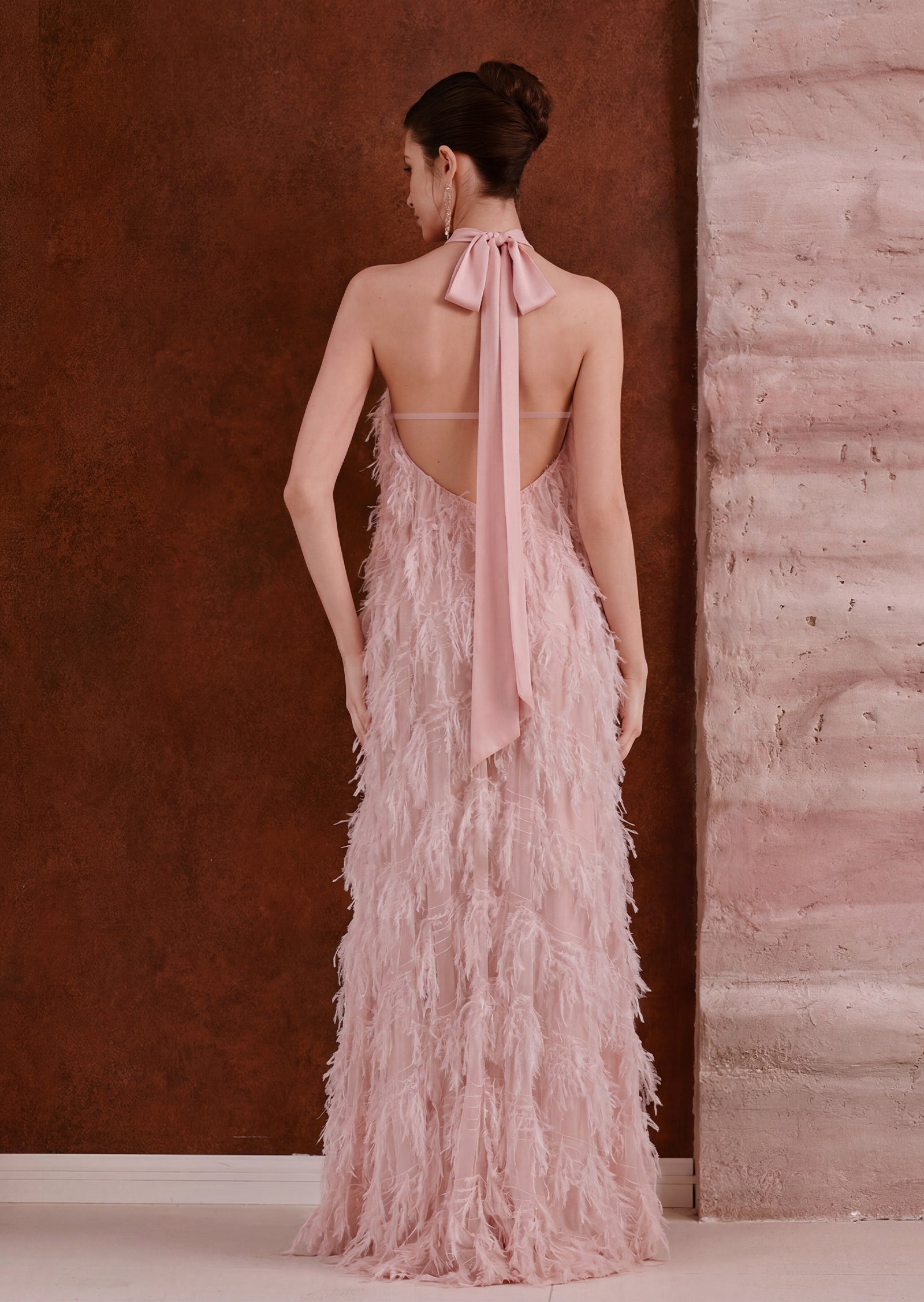 Heidi Fringe Maxi Dress In Pink