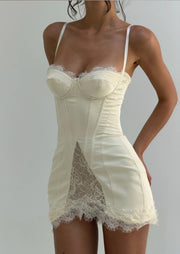 Midikleid in A-Linie mit Blumenmuster und Laternenärmeln
