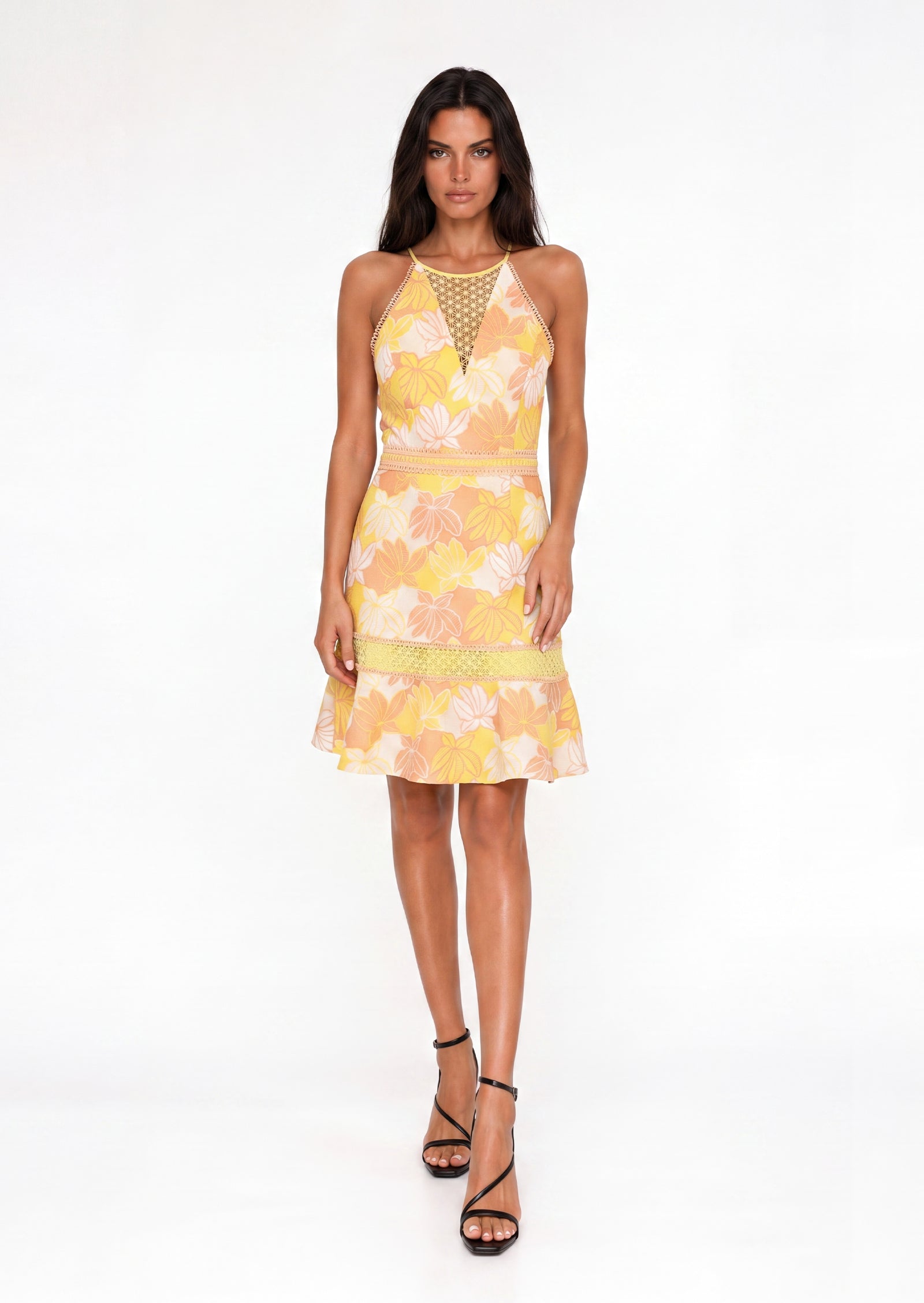Jazlyn Floral Fit And Flare Mini Dress