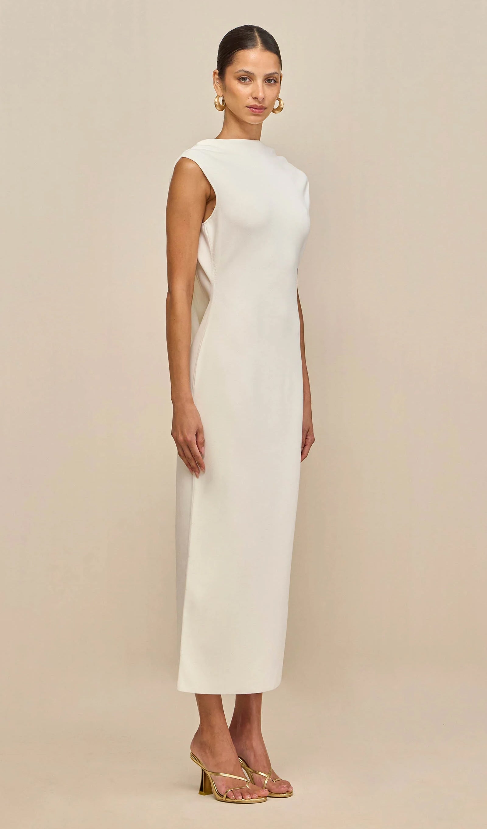 Midikleid in A-Linie mit Blumenmuster und Laternenärmeln