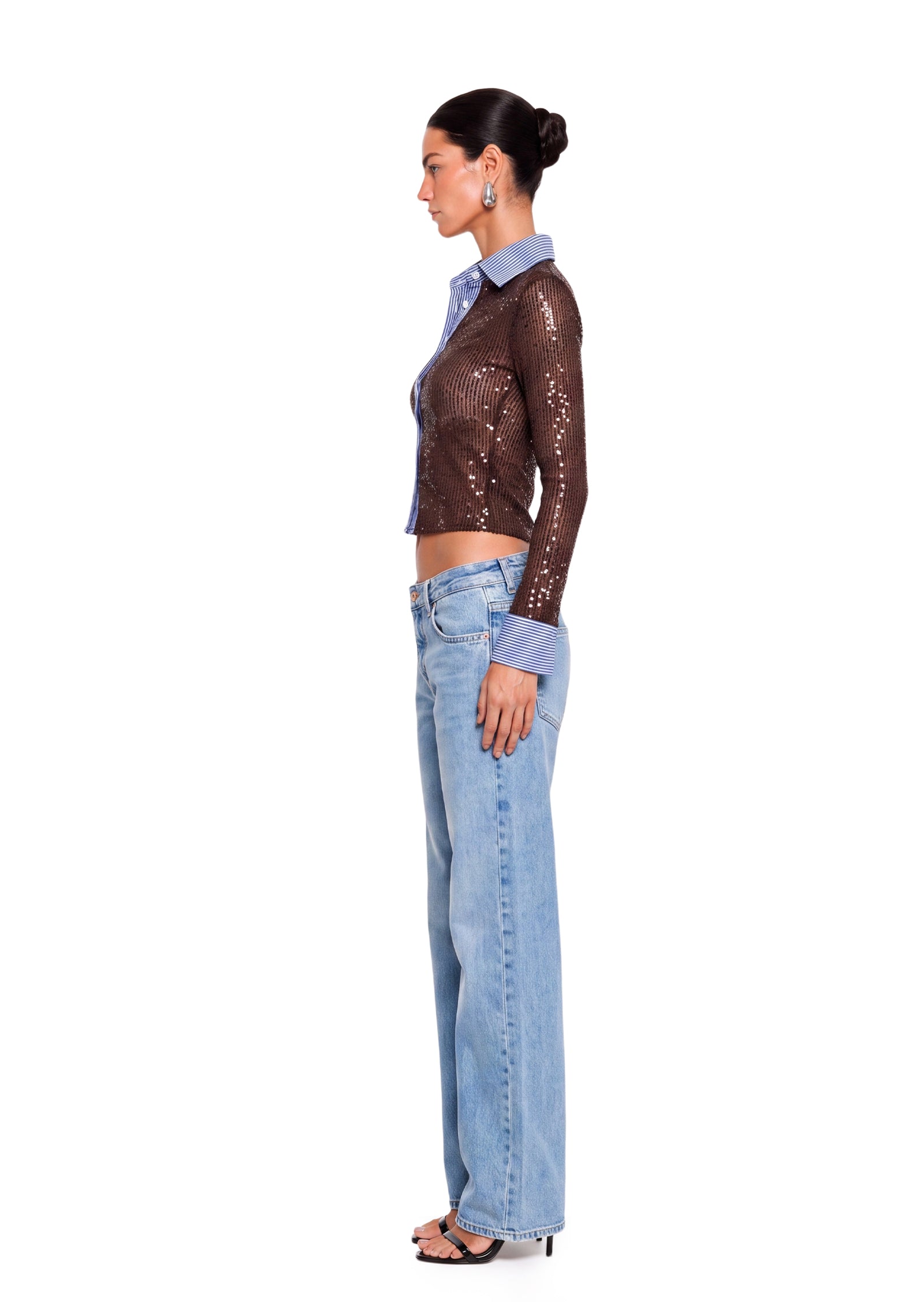 Hadrian Sequined Crop Top