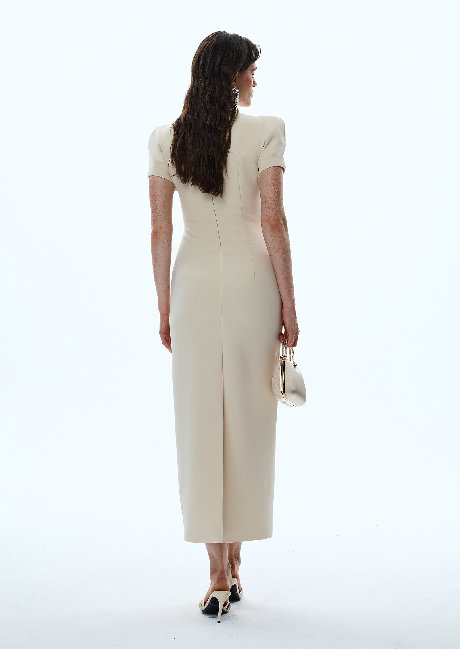 Elysia Embroidery Midi Dress