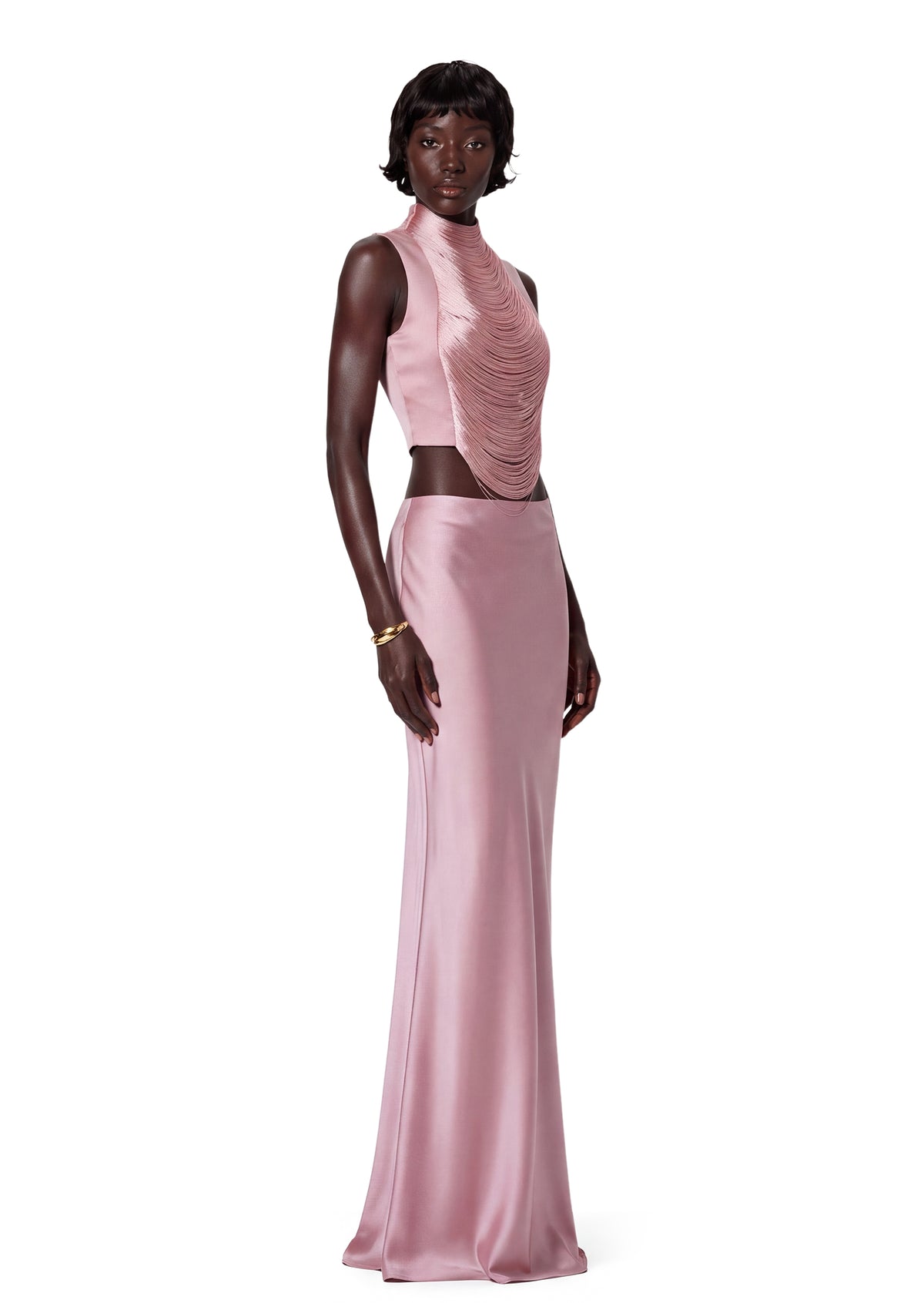Midikleid in A-Linie mit Blumenmuster und Laternenärmeln