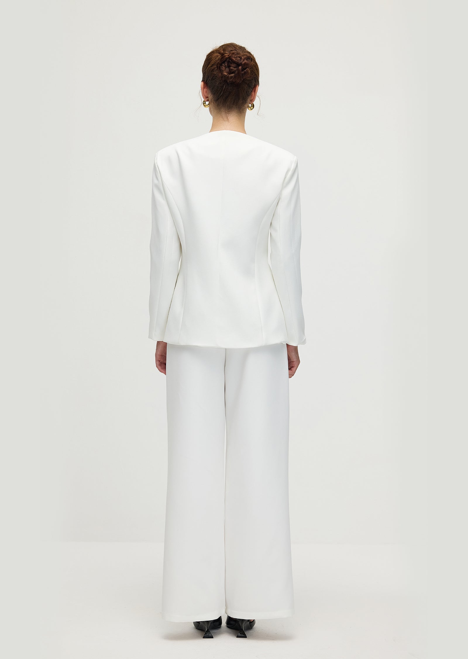 Slim Fit Blazer & Trousers Two-Piece Set In White