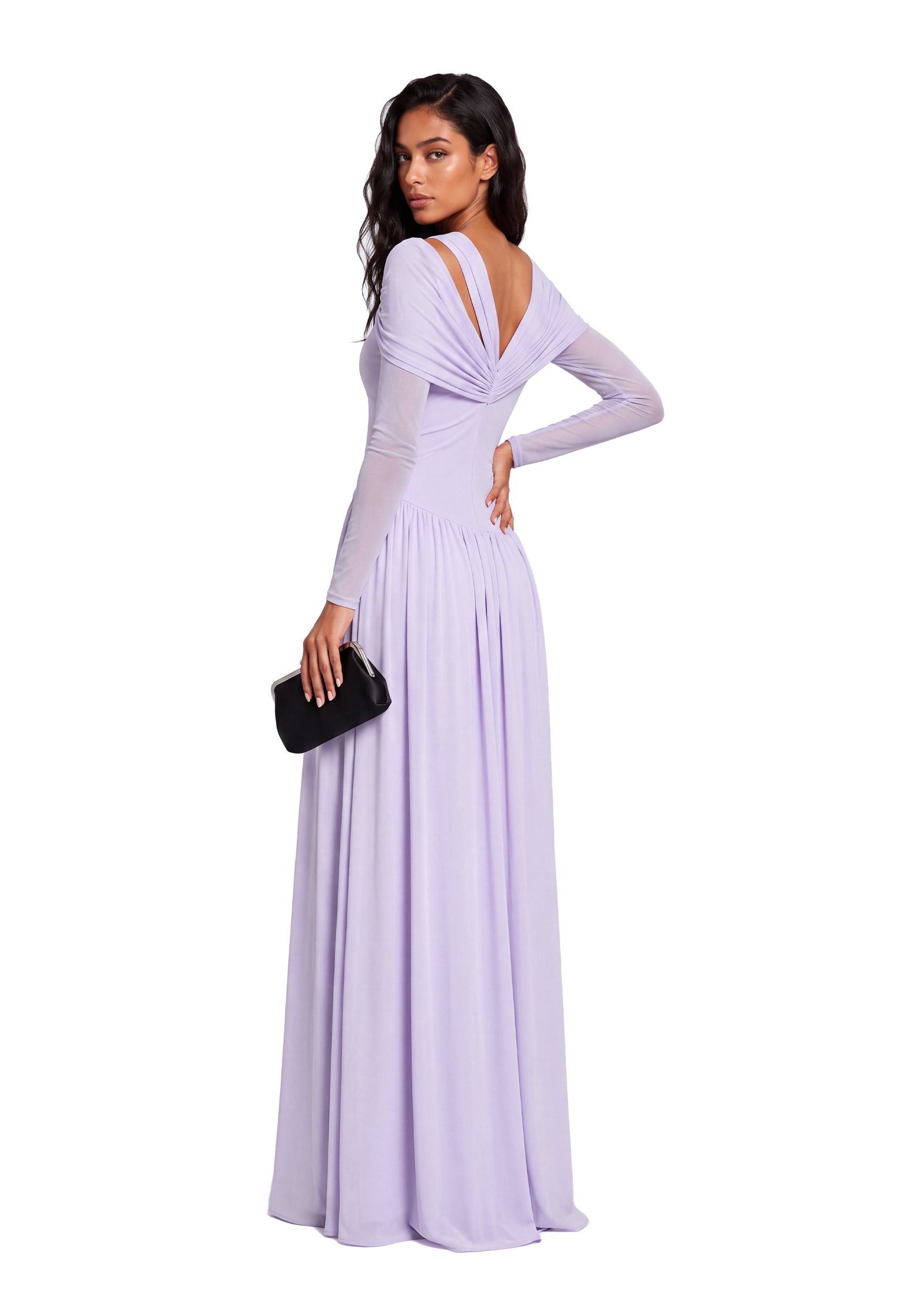 Saanvi Pleated Long Sleeved Maxi Dress