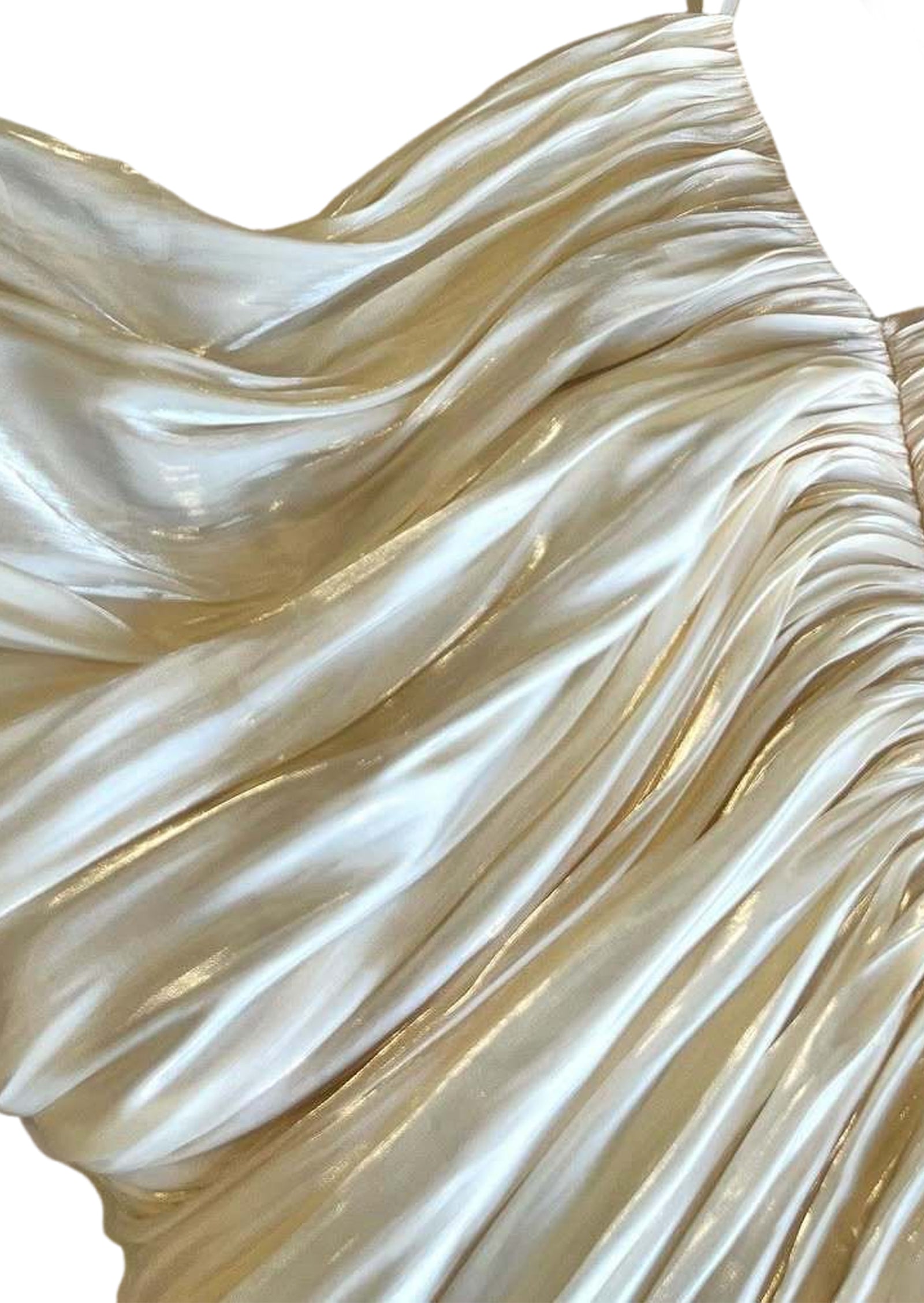 Mahin One Shoulder Pleated Midi Dress