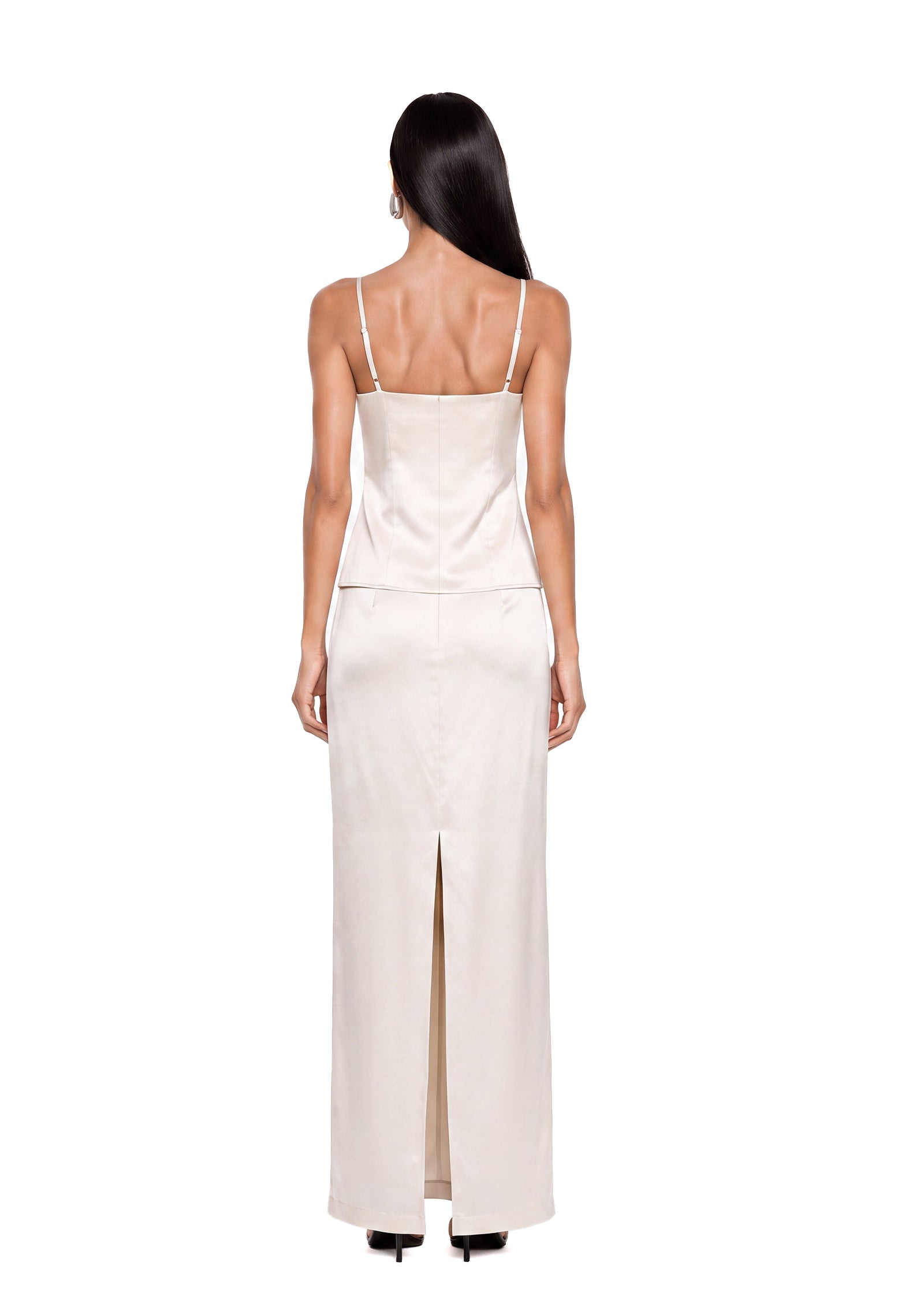 Ladonna Satin Sleeveless Maxi Dress
