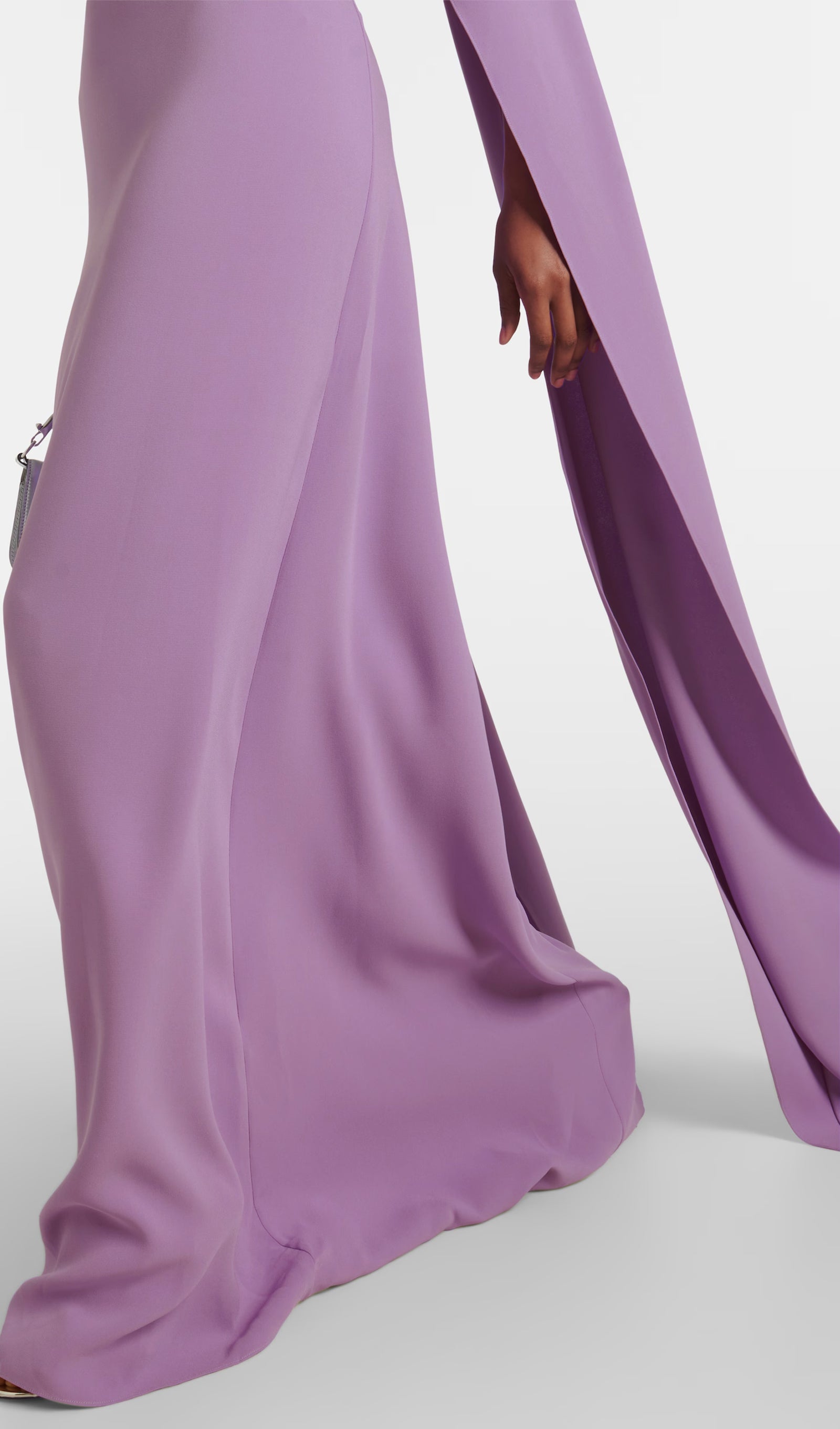Midikleid in A-Linie mit Blumenmuster und Laternenärmeln