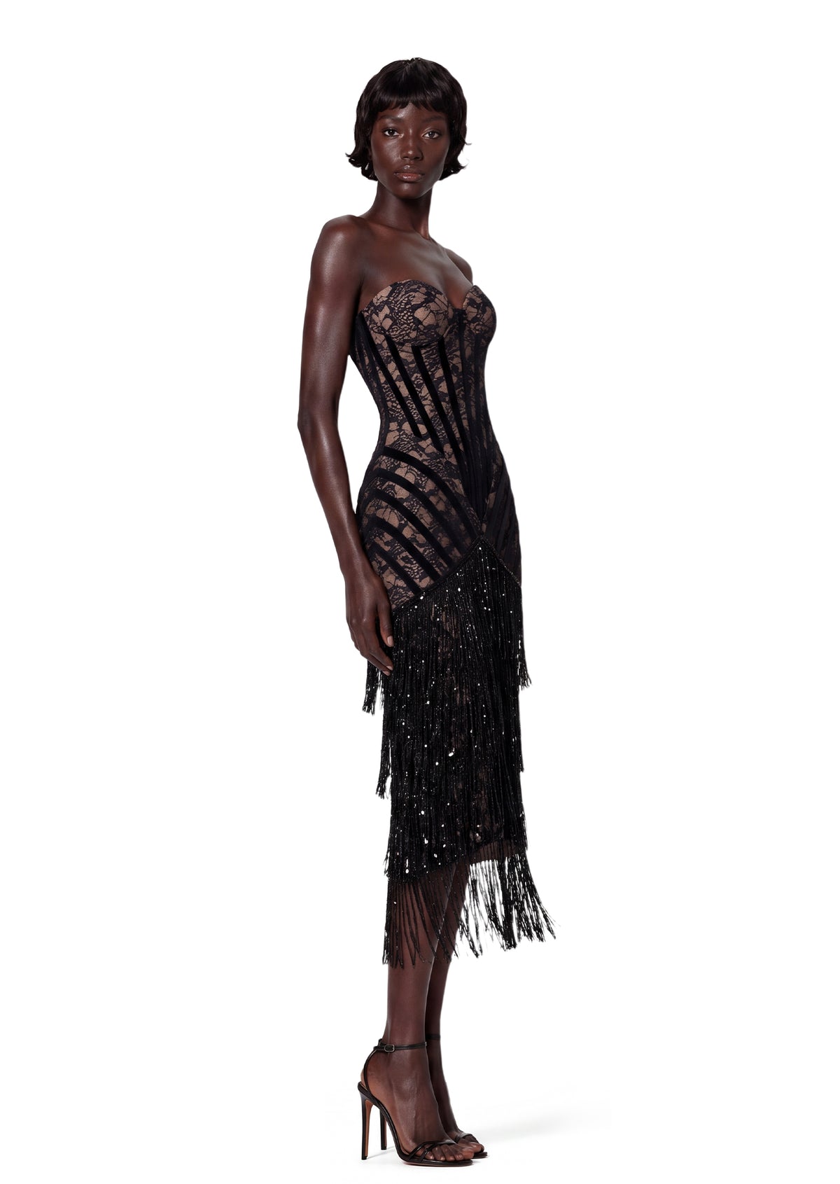 Yonca Lace Tassel Midi Dress