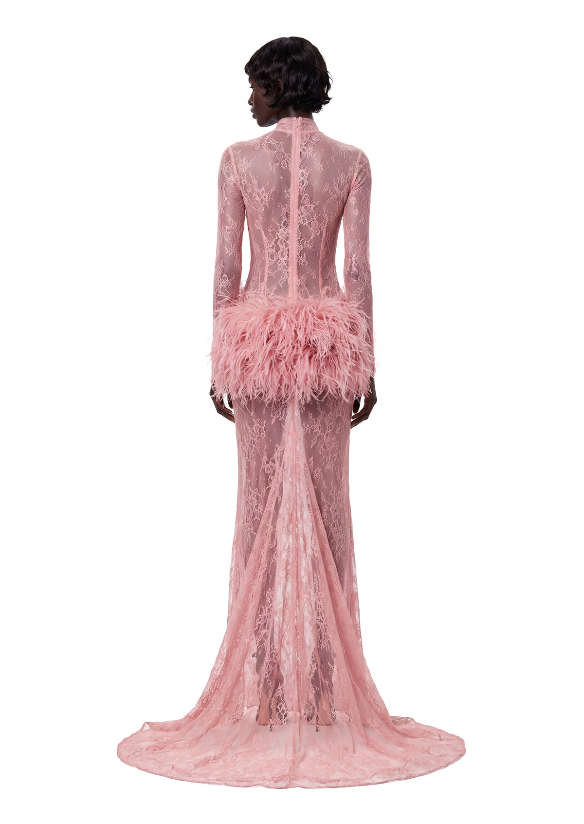 Dabney  Lace Maxi Dress In Pink