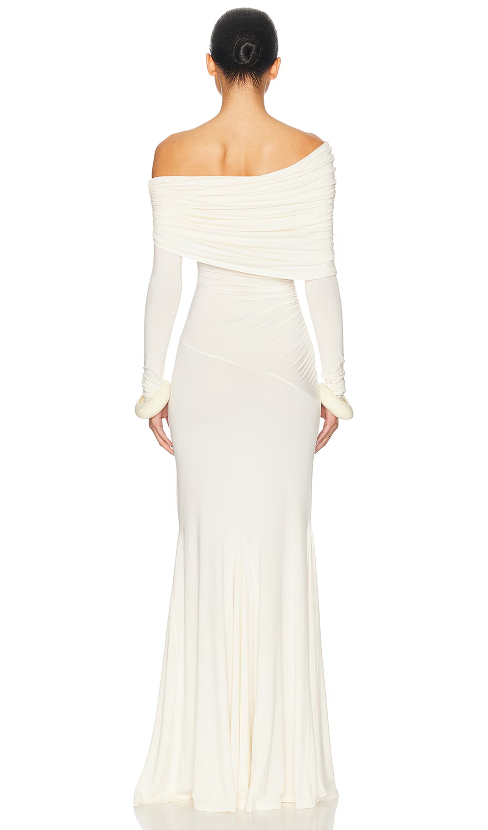 Midikleid in A-Linie mit Blumenmuster und Laternenärmeln