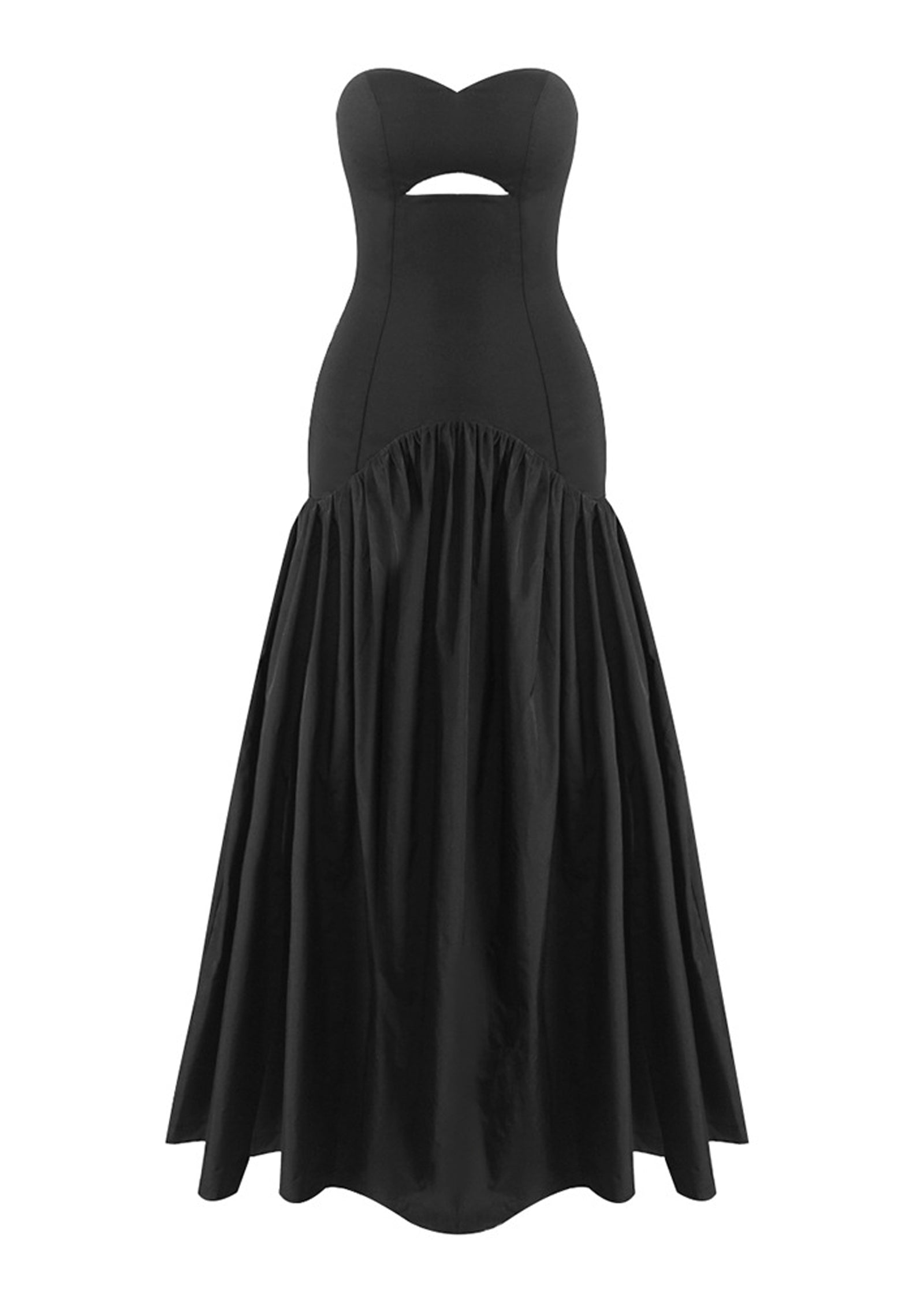 Midikleid in A-Linie mit Blumenmuster und Laternenärmeln