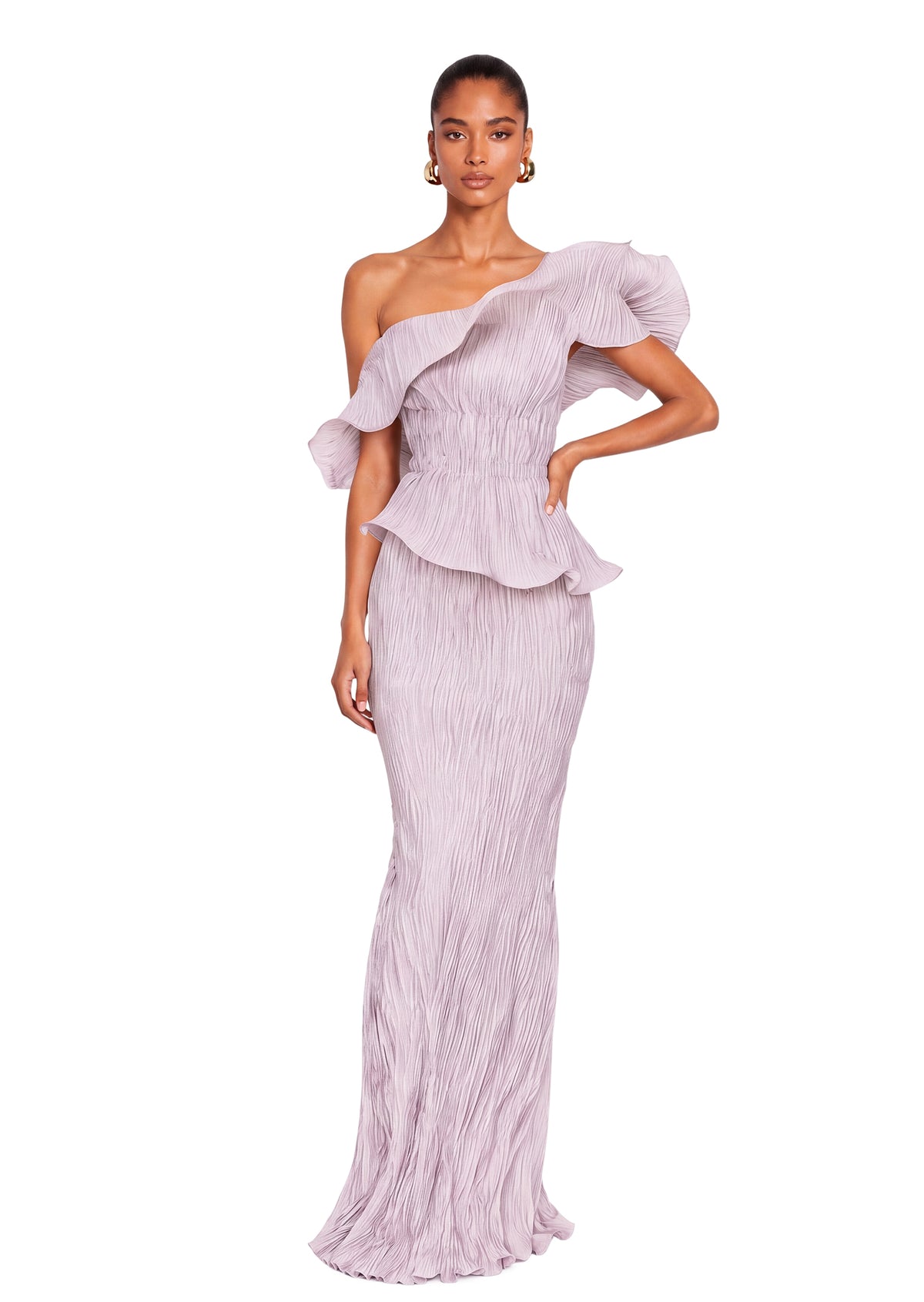Yvella Ruffle Top & Fishtail Skirt Set