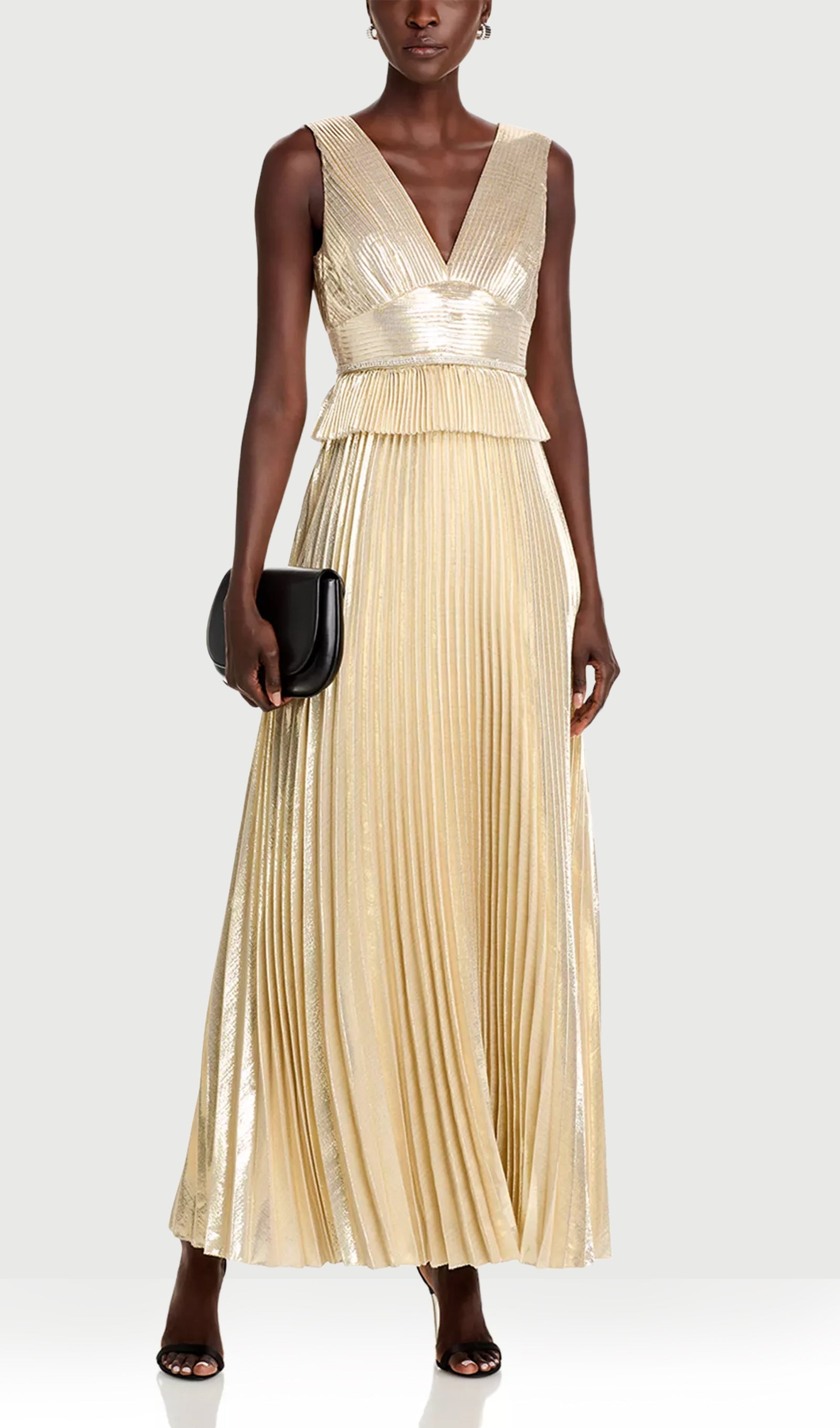 Midikleid in A-Linie mit Blumenmuster und Laternenärmeln