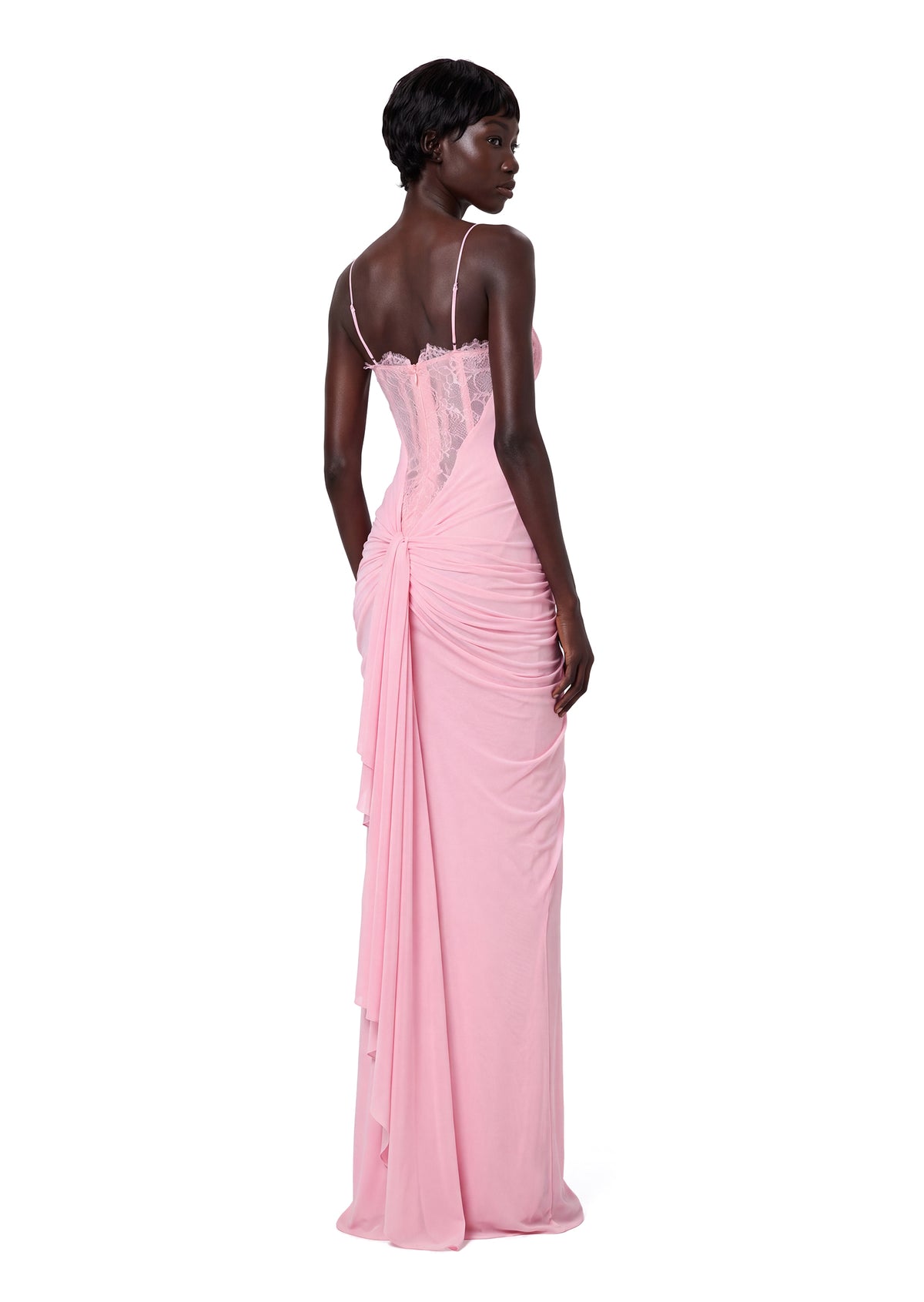 Midikleid in A-Linie mit Blumenmuster und Laternenärmeln