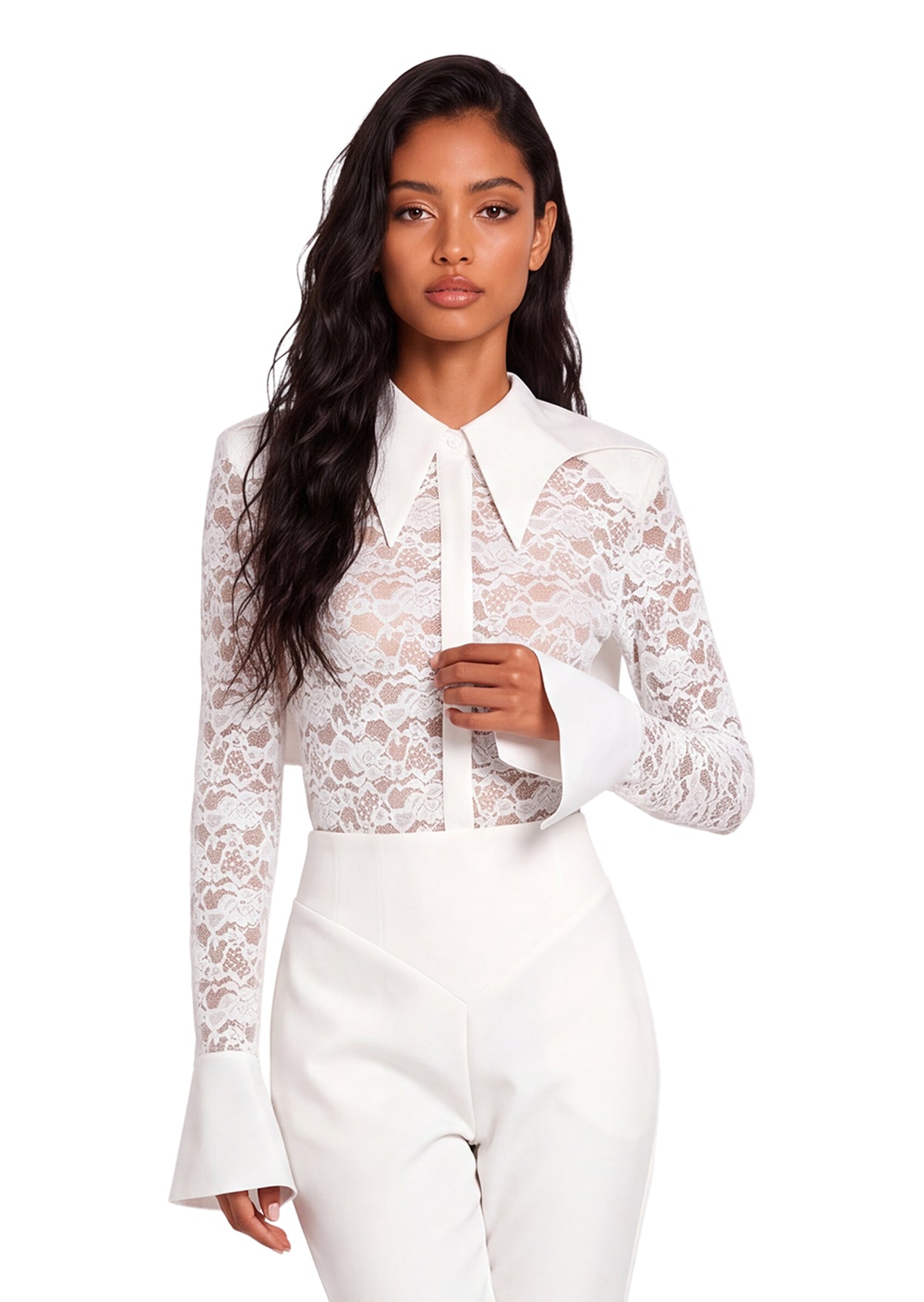Aaliyah Bell Sleeve Lace Top