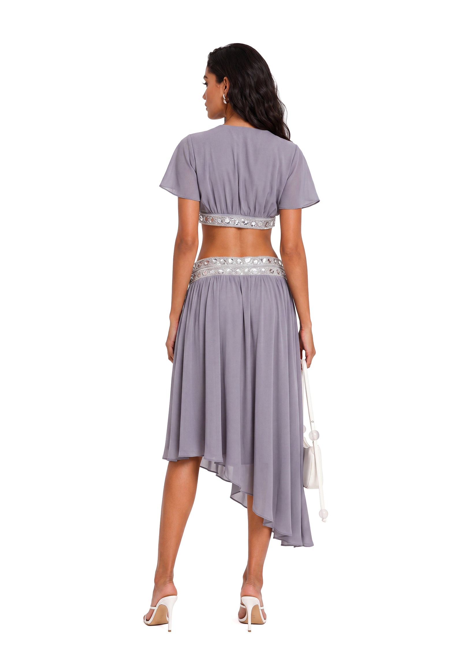 Zach Puff Sleeved Top & Midi Skirt Set