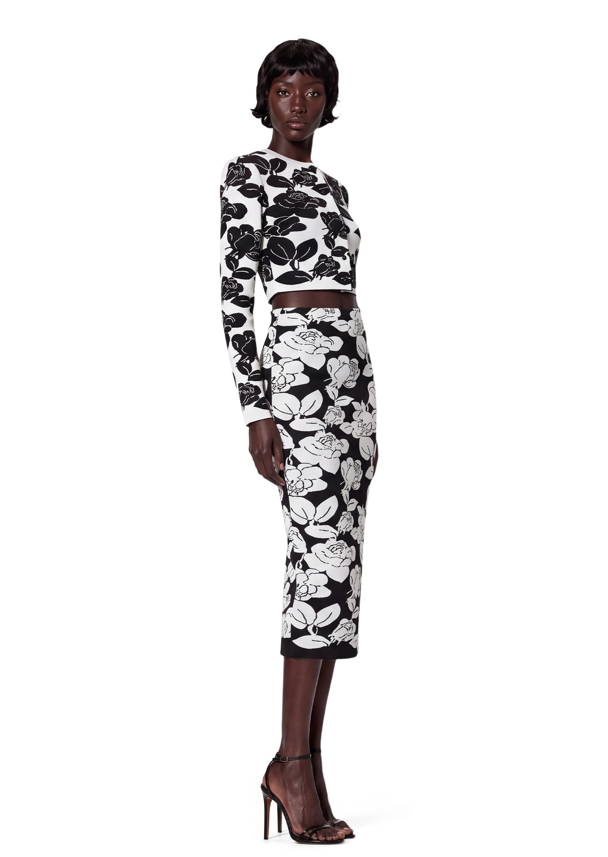 Yahaira Long Sleeved Top & Skirt Printed Knit Set