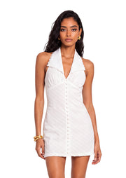 Laadan Halter Neck Sleeveless Mini Dress