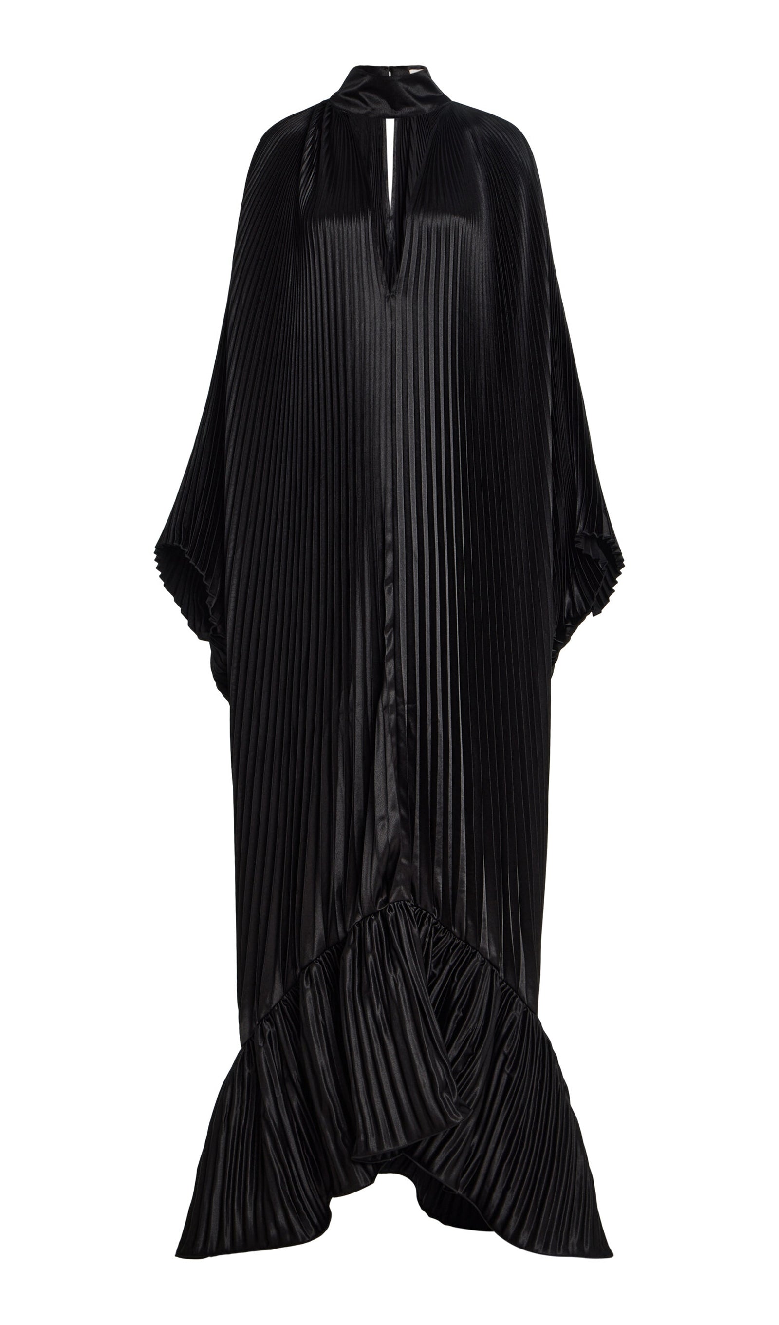 Midikleid in A-Linie mit Blumenmuster und Laternenärmeln