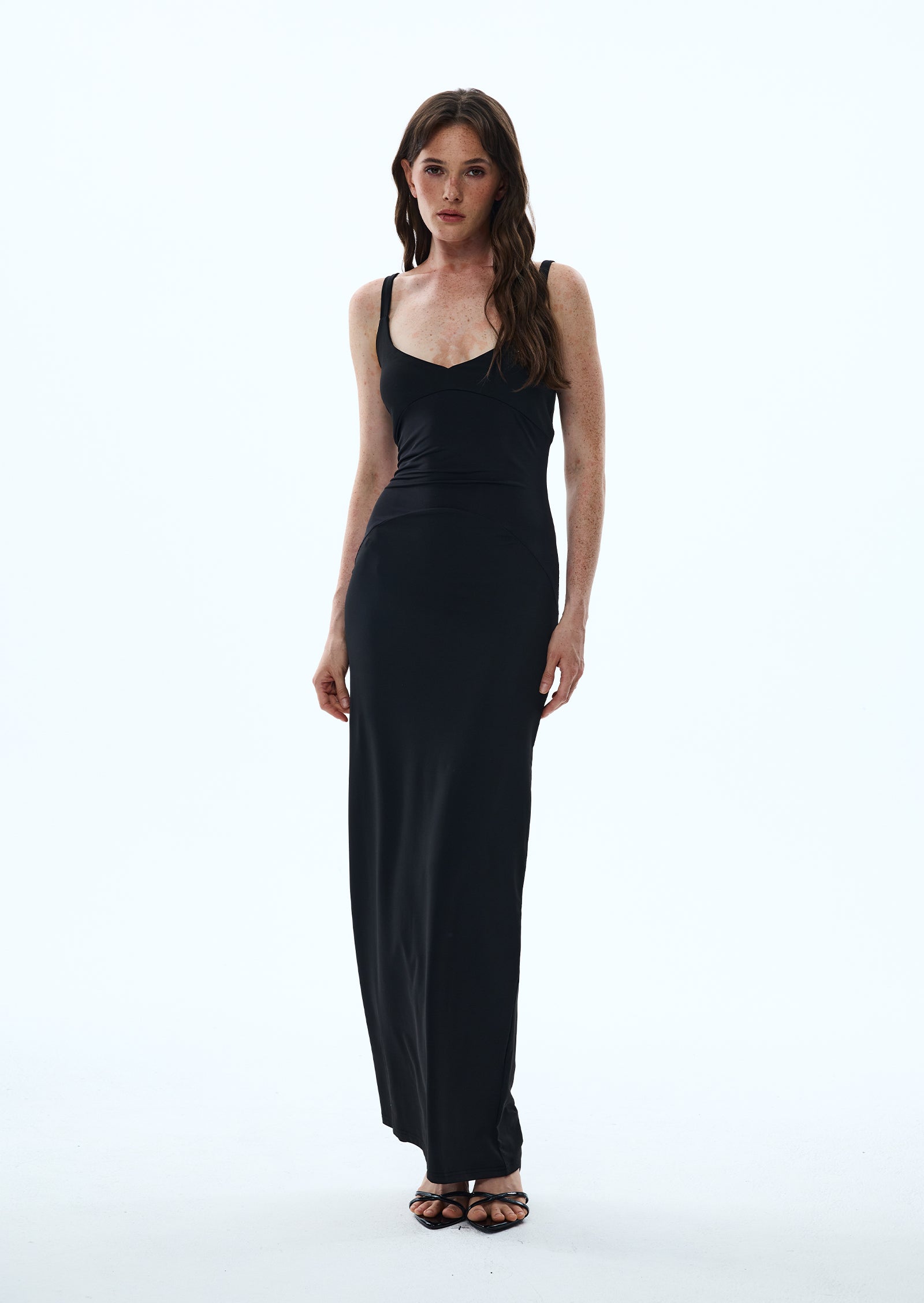 Midikleid in A-Linie mit Blumenmuster und Laternenärmeln