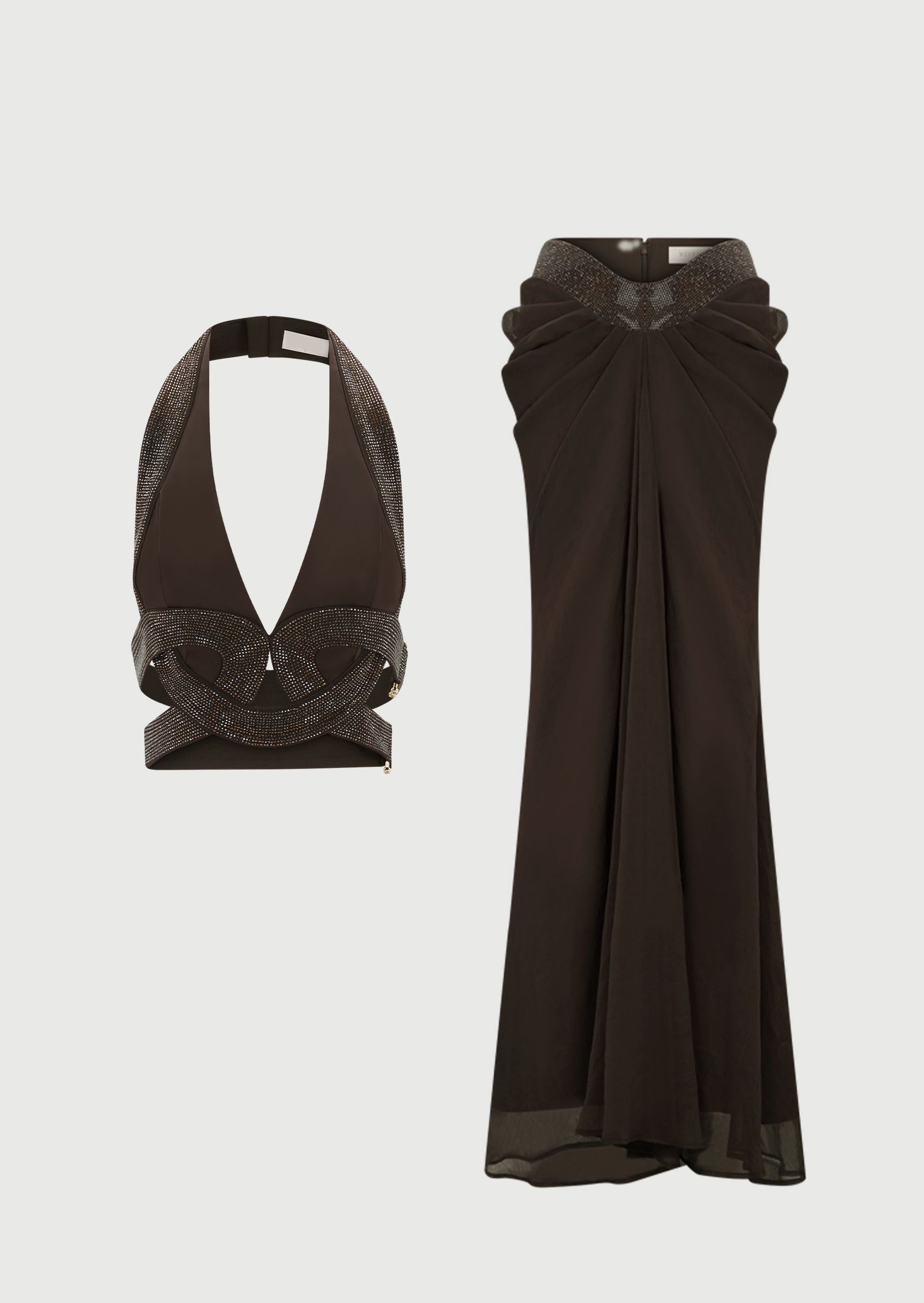 Midikleid in A-Linie mit Blumenmuster und Laternenärmeln