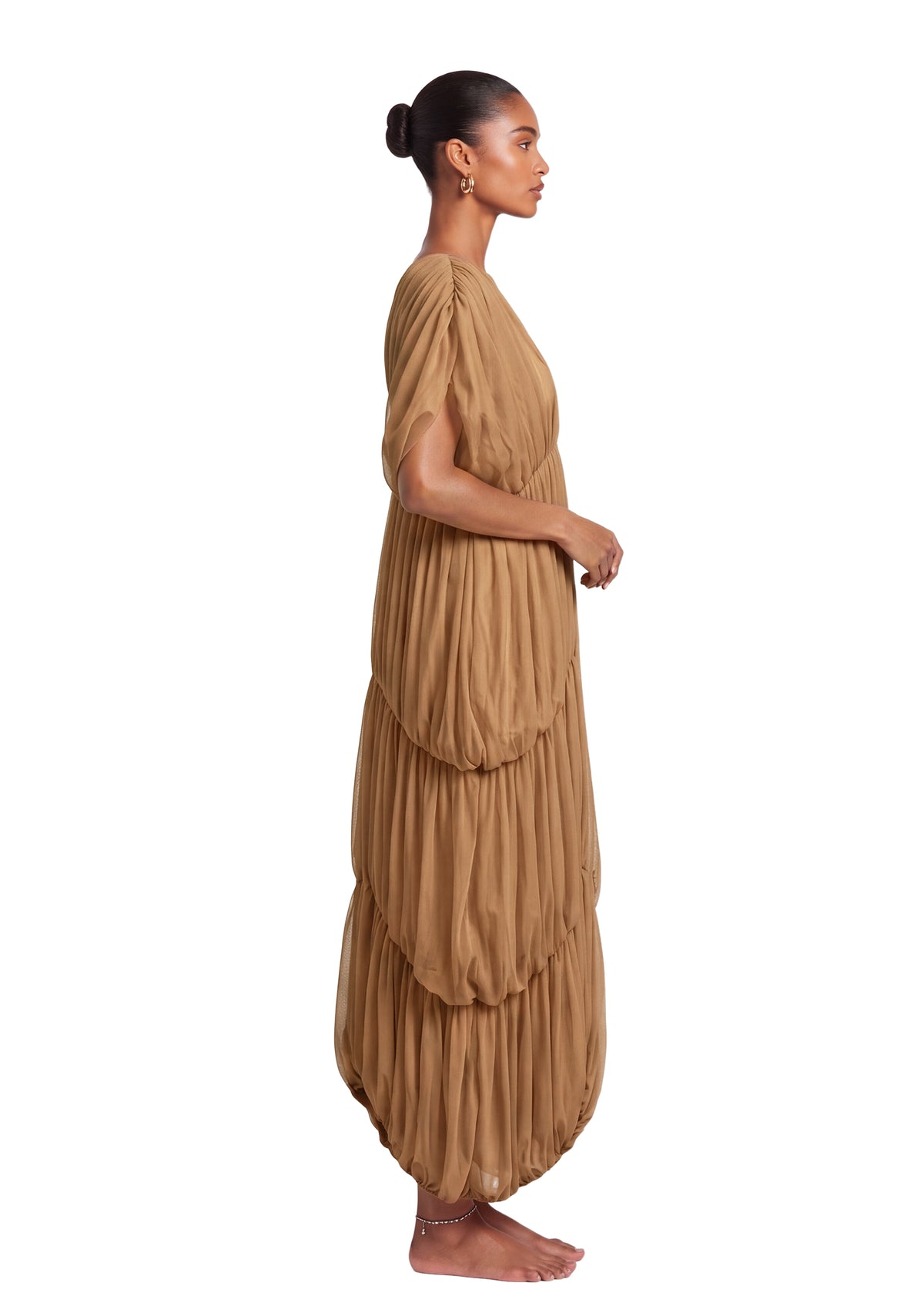 Iantha Collar Detail Midi Dress