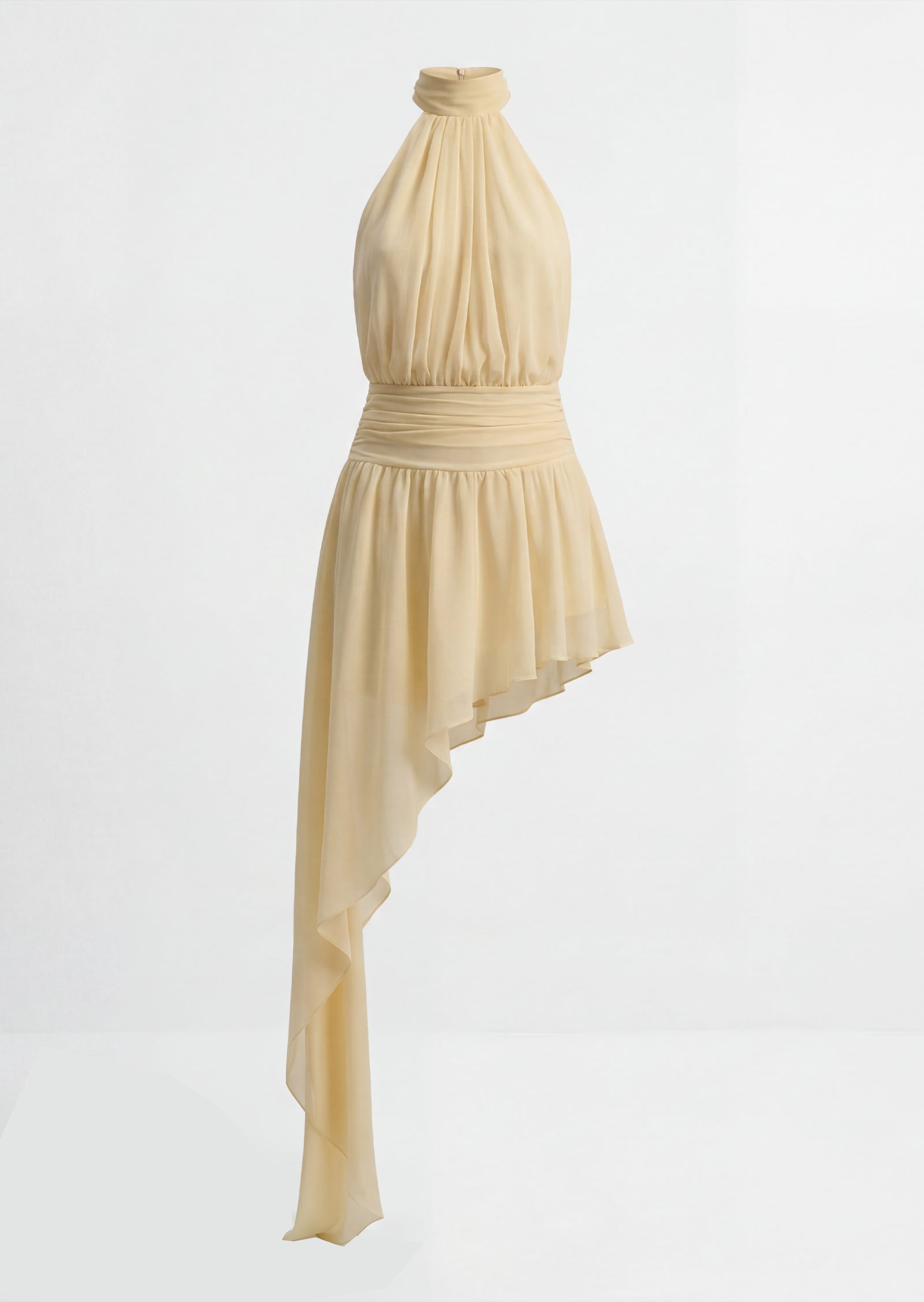 Midikleid in A-Linie mit Blumenmuster und Laternenärmeln