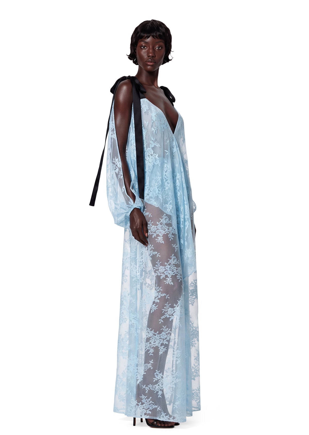 Zandra Sheer Lace Maxi Dress