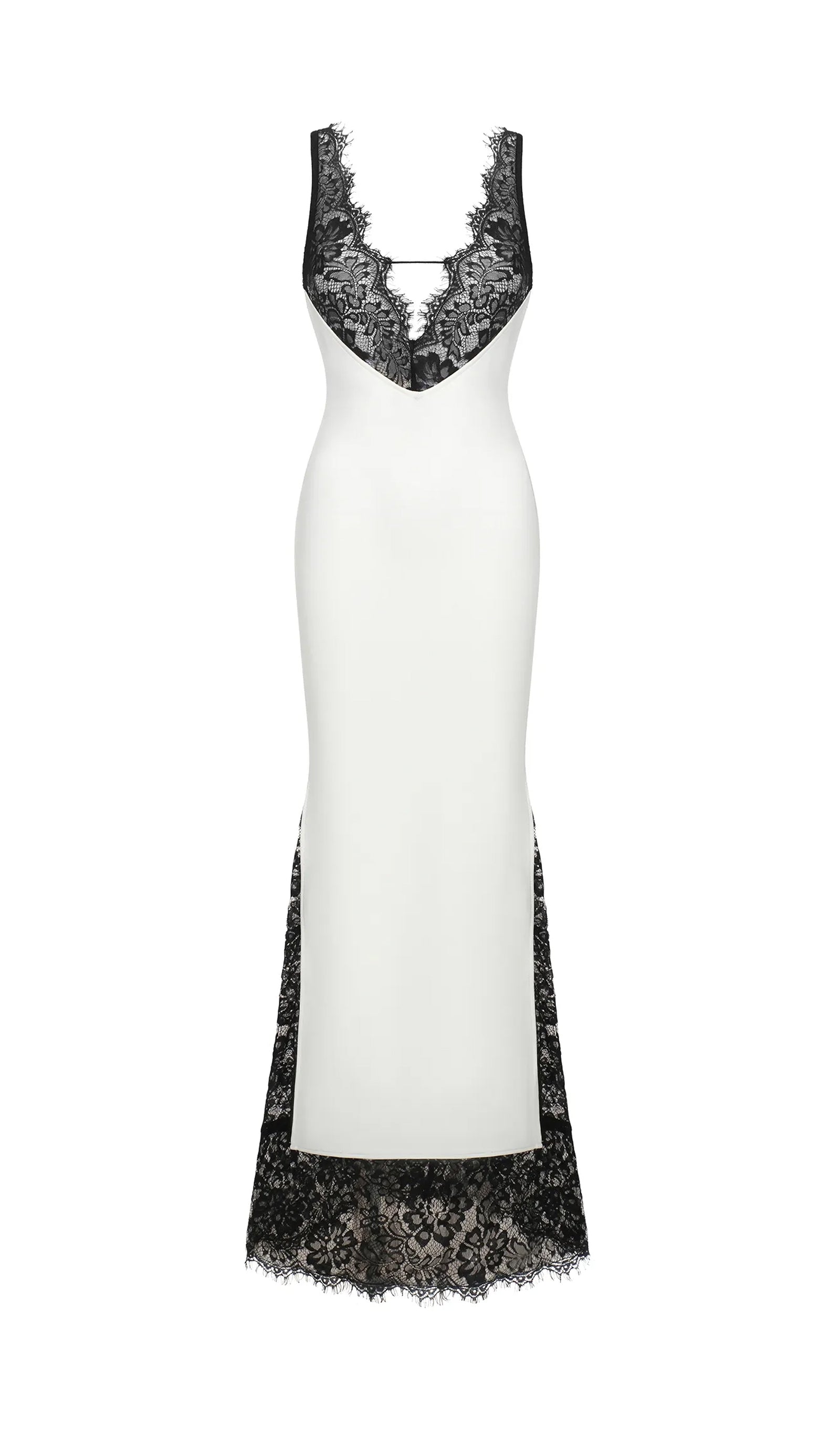 Lace Deep V Maxi Dress