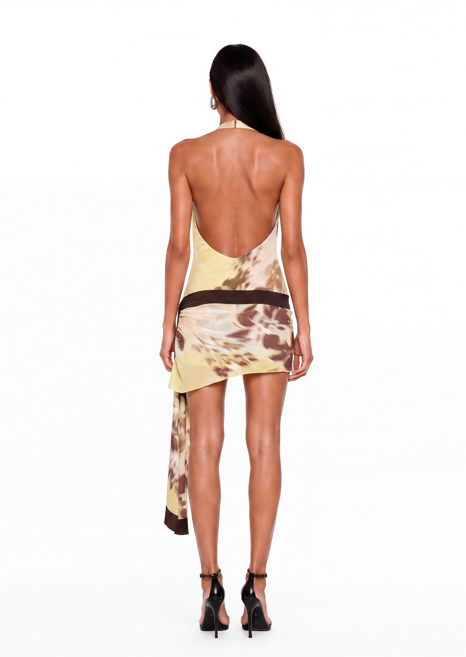 Badr Halter Mini Dress In Floral