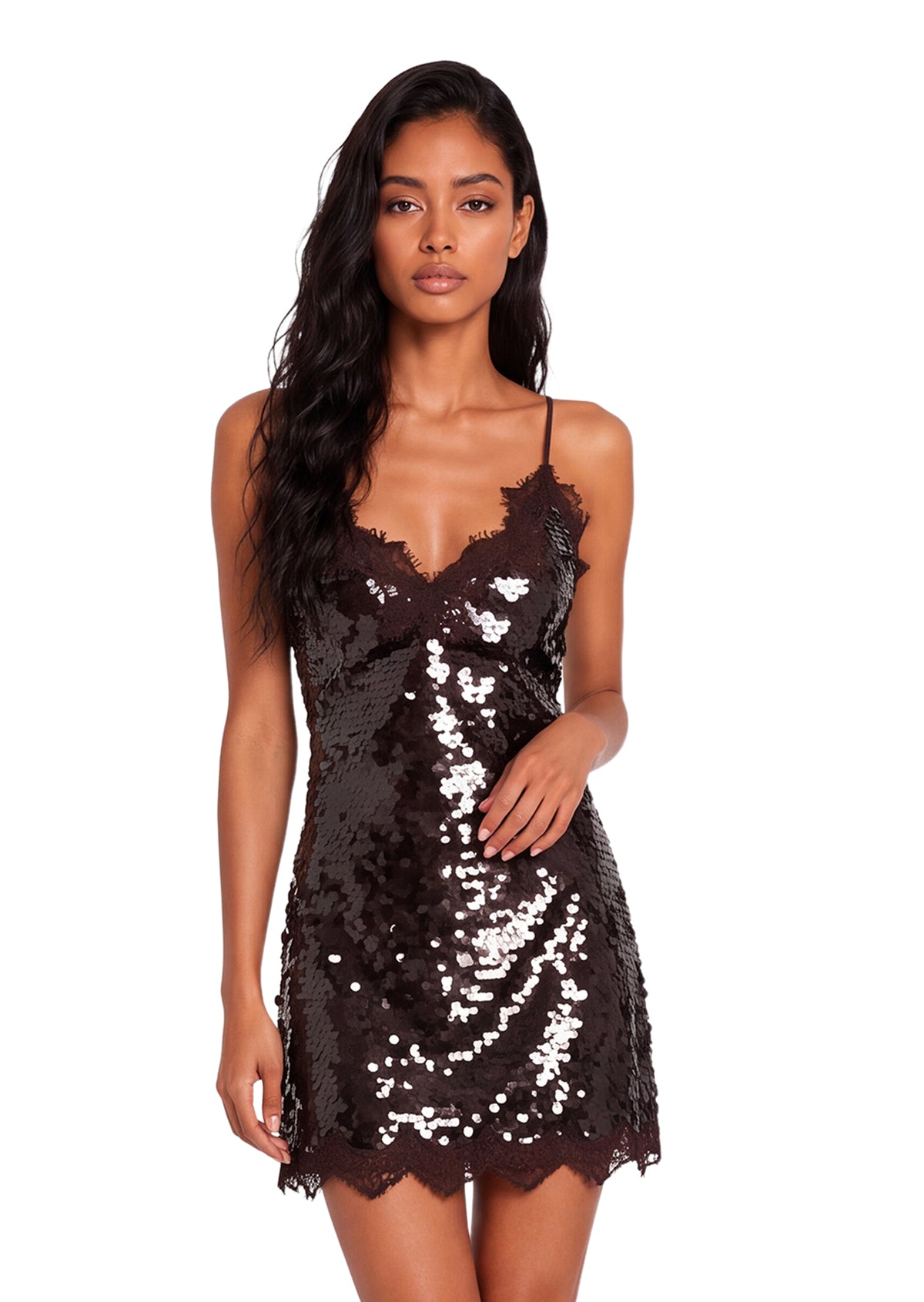 Gabriella Lace  Sequin Mini Dress